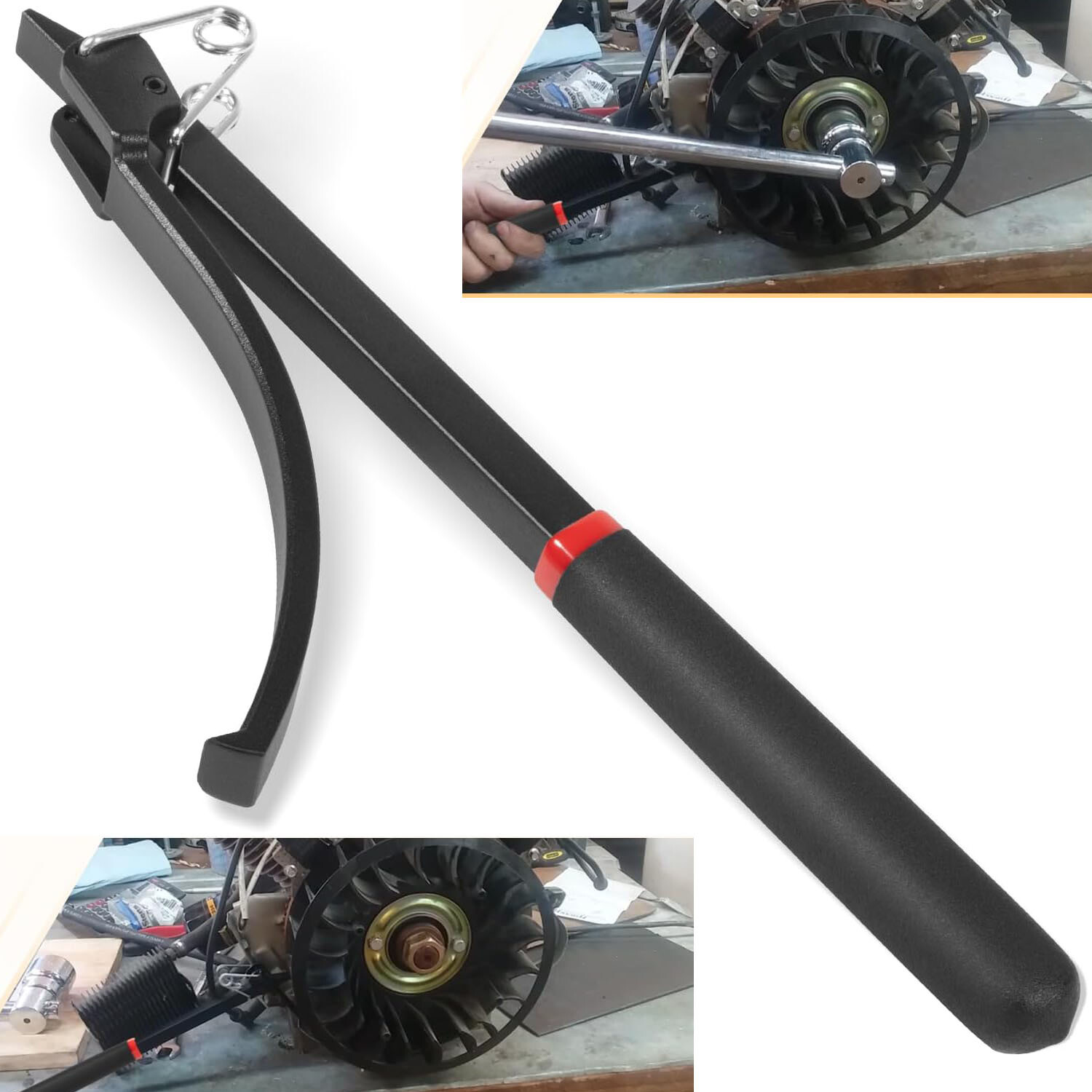 Flywheel Turner Turning Tool Wrench Clamp Flex Plate Holder for Most Vehicles
