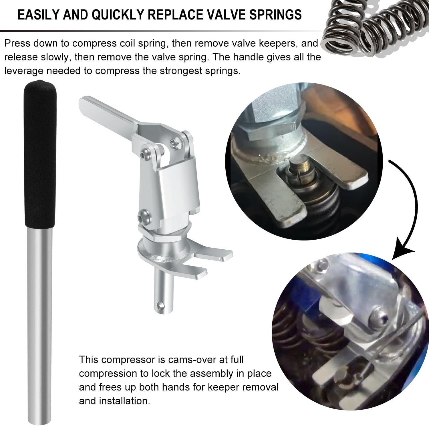 66784 Stud Mount Valve Spring Compressor Removal Tool Remove & Install Valve Spr