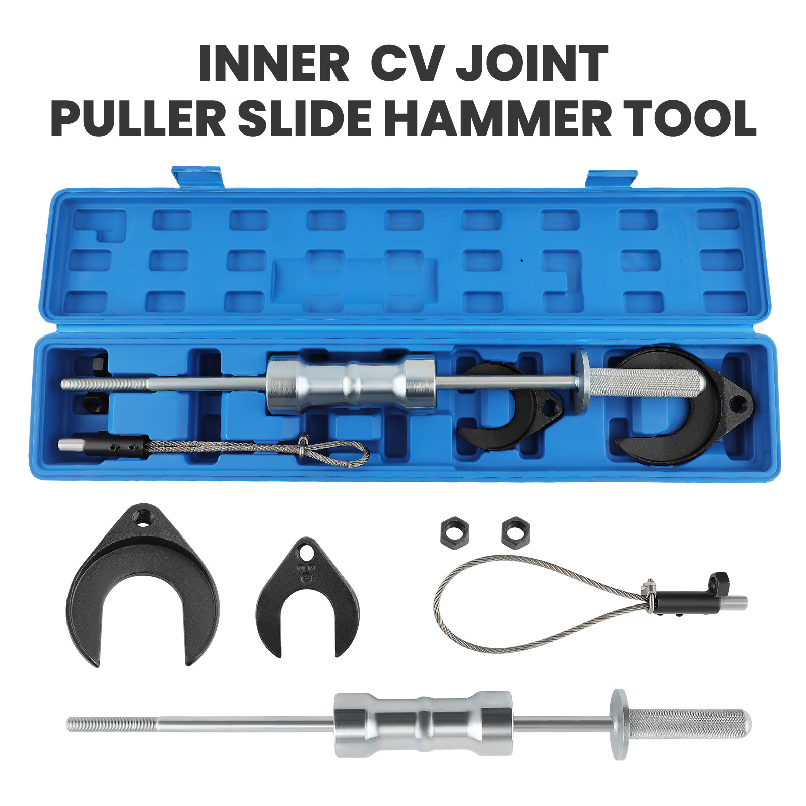 CV Joint Puller Slide Hammer Front Wheel Drive Axle Half Shaft Removal Tools Kit