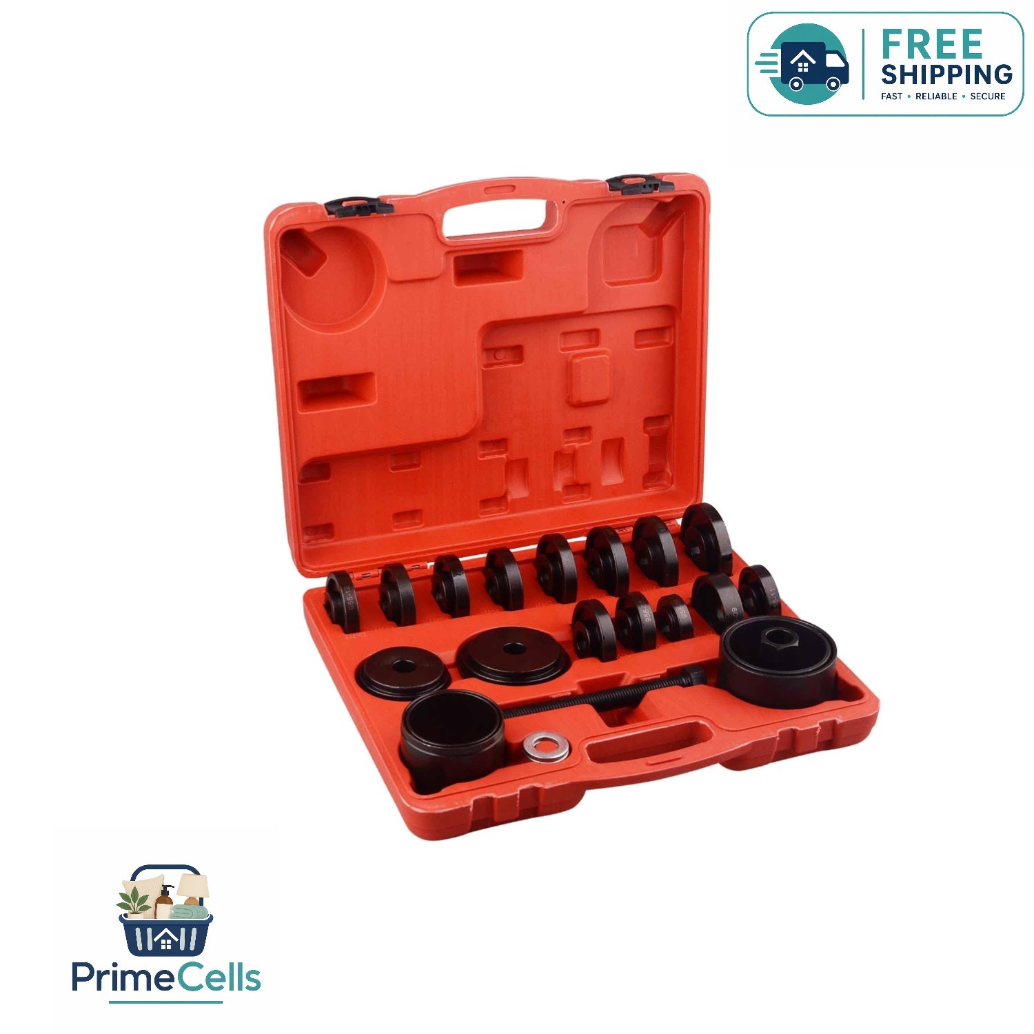 All-in-One 23-Piece Bearing Removal Kit for FWD Vehicles – Heavy-Duty Steel