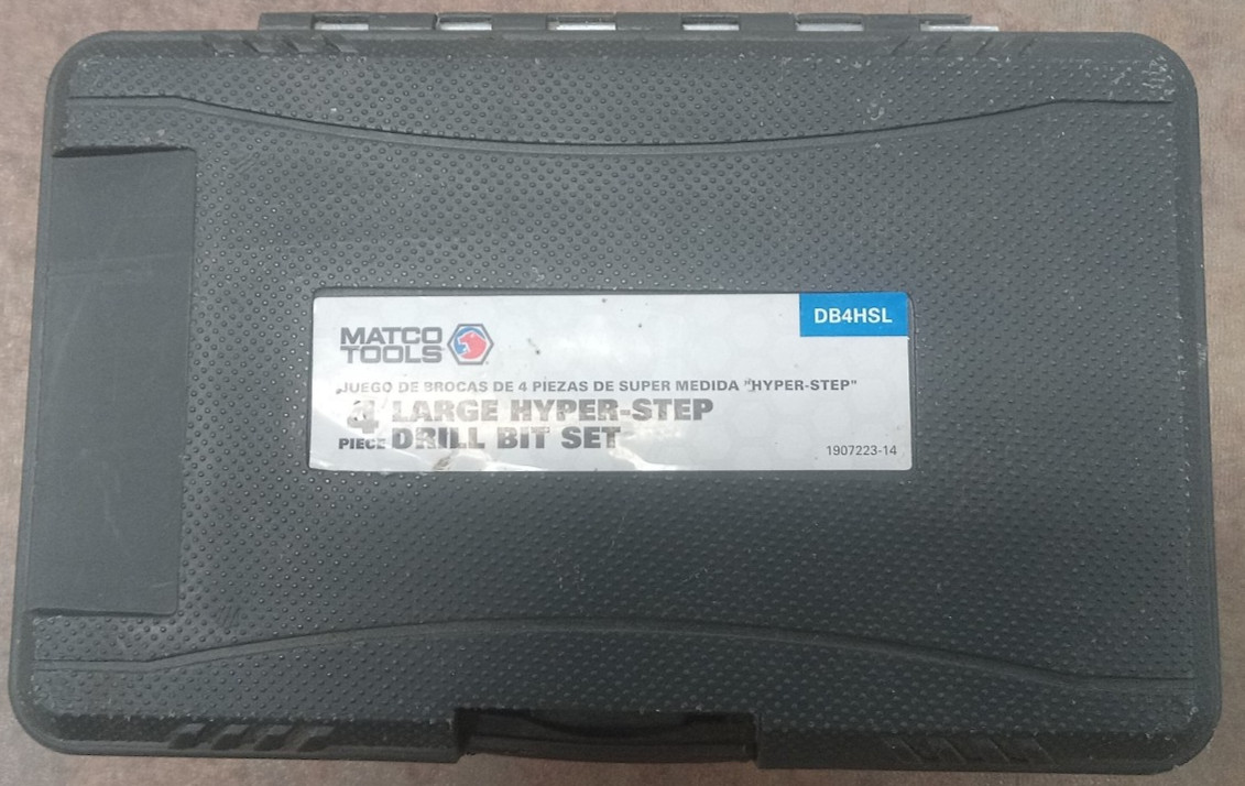 3Pc Large Hyper-Step Drill Bit Set Matco DB4HSL