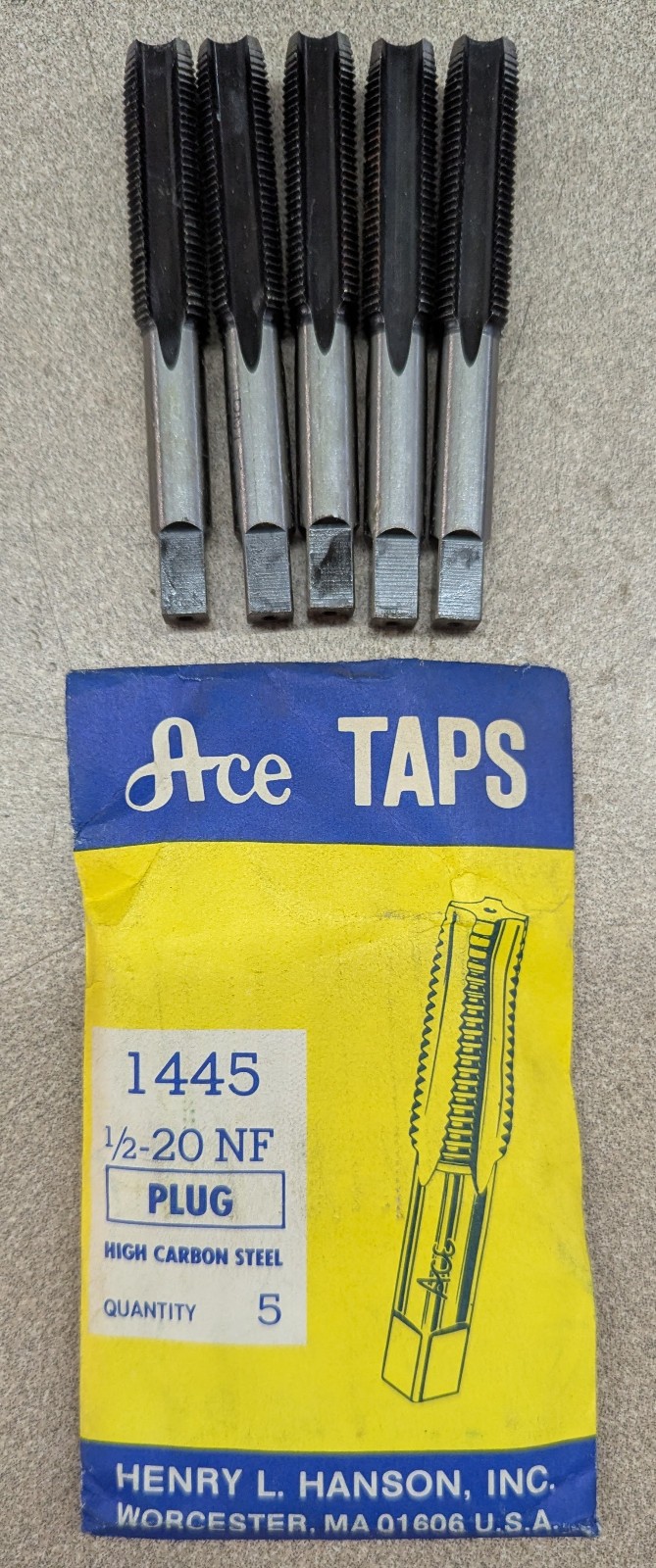 Irwin 1445 tap 1/2-20NF – pack of 5 – Made in USA