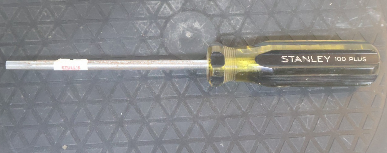 NOS Vintage STANLEY 100 PLUS 1019 1/4″ Clutch Head Screwdriver 64-153 9″ Long US