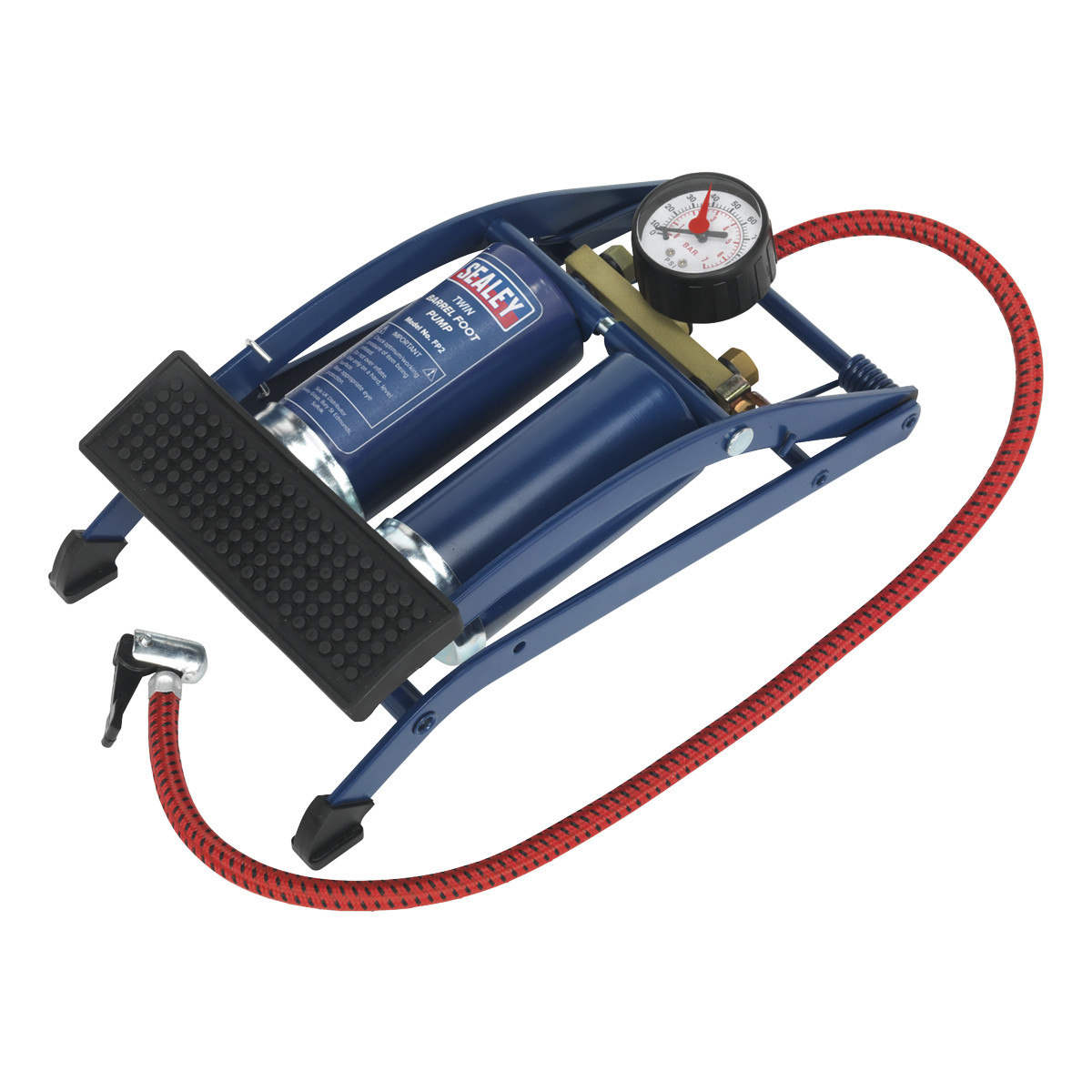 Sealey FP2 Foot Pump Twin Barrel