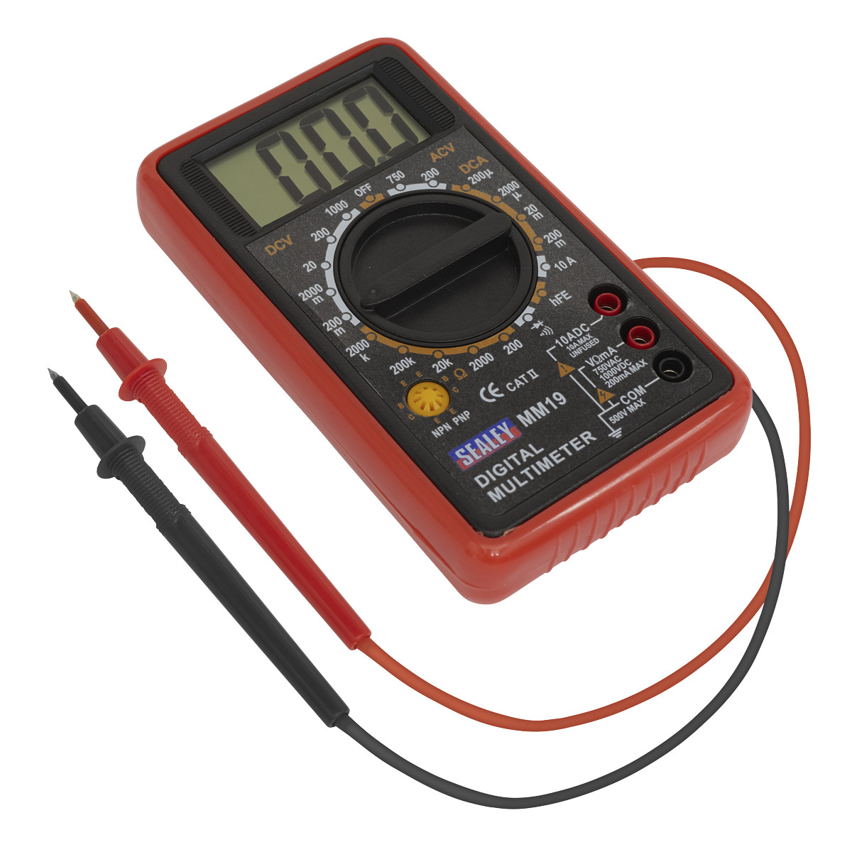 Sealey MM19 High-Quality General Purpose Digital Multimeter 7-Function