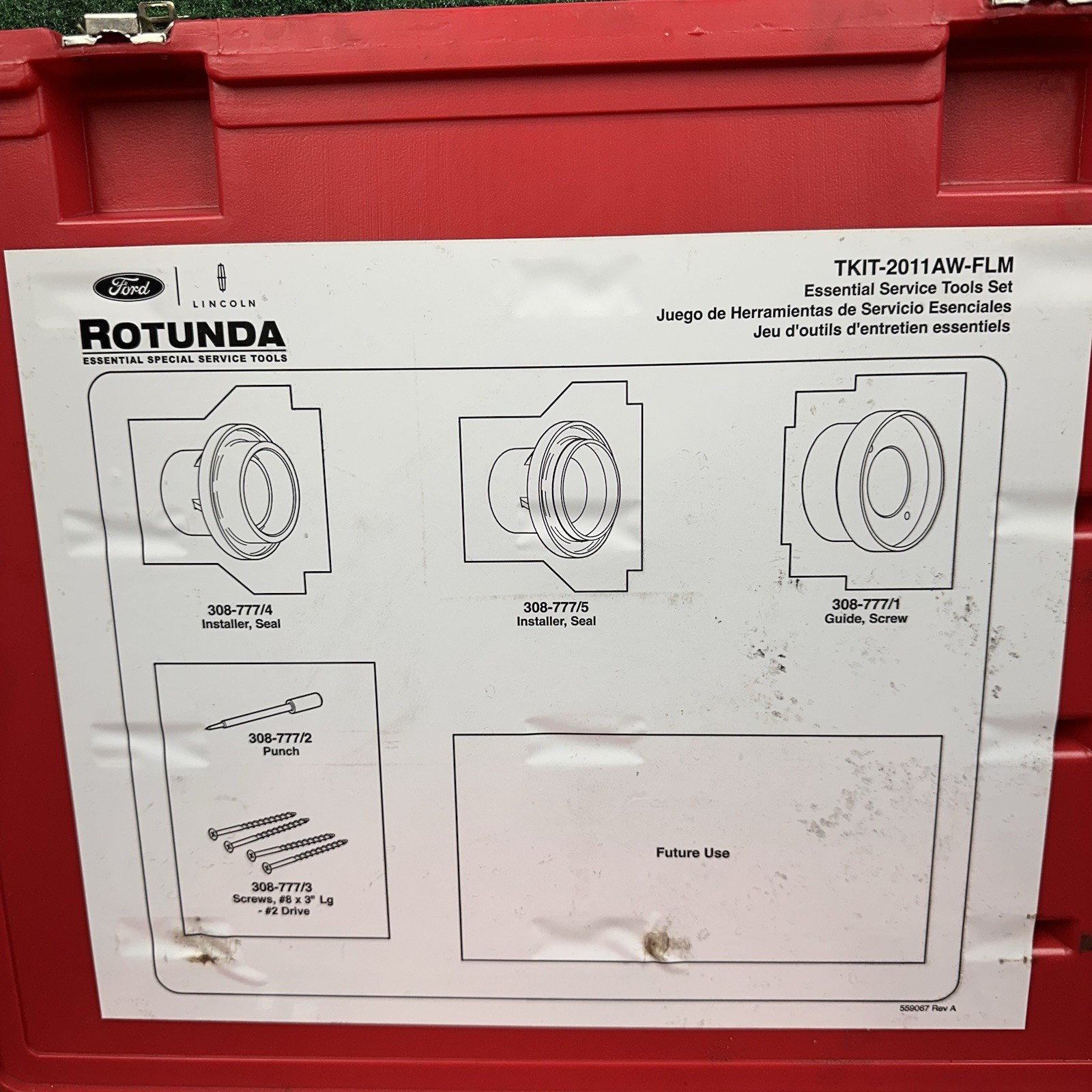 Ford Rotunda OTC TKIT-2011AW-FLM 6F50 6F55 AWD Transmission Tool Kit (no punch)