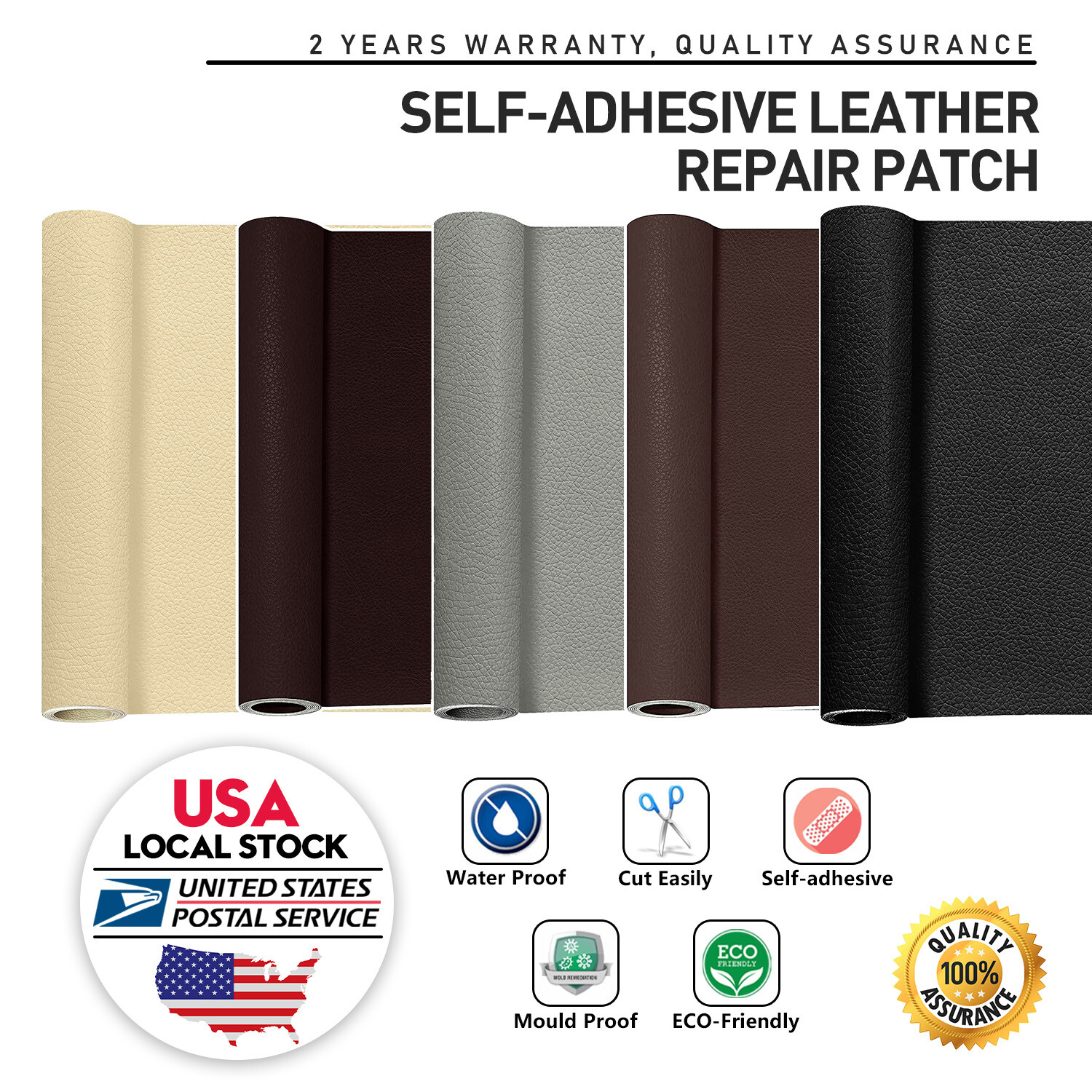 Leather Repair Tape Self-Adhesive Patch for Furniture Couch Car Seat Vinyl Chair