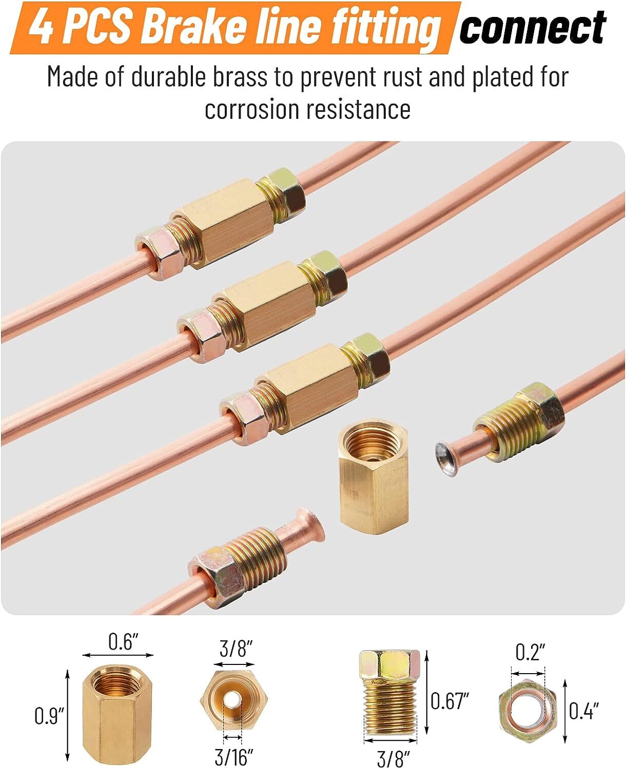 25FT 3/16 Copper Pipe Flaring Tool & Tube Bender Brake Line Pipe Upgrade Repair