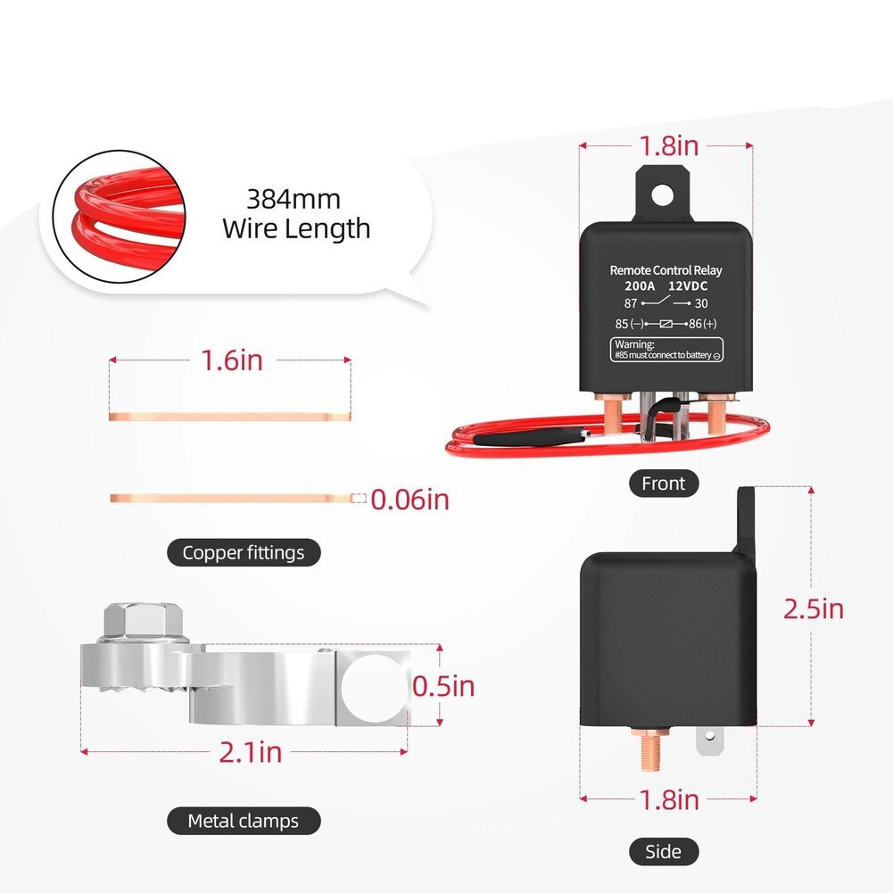 12V 200A Remote Controlled Battery Circuit Breaker for Vehicle Power Management