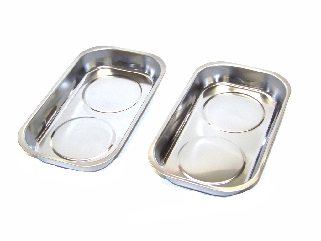 2pcs 9-1/2″ x 5-1/2″ Stainless Steel Magnetic Tray Chrome Finish Parts & tools