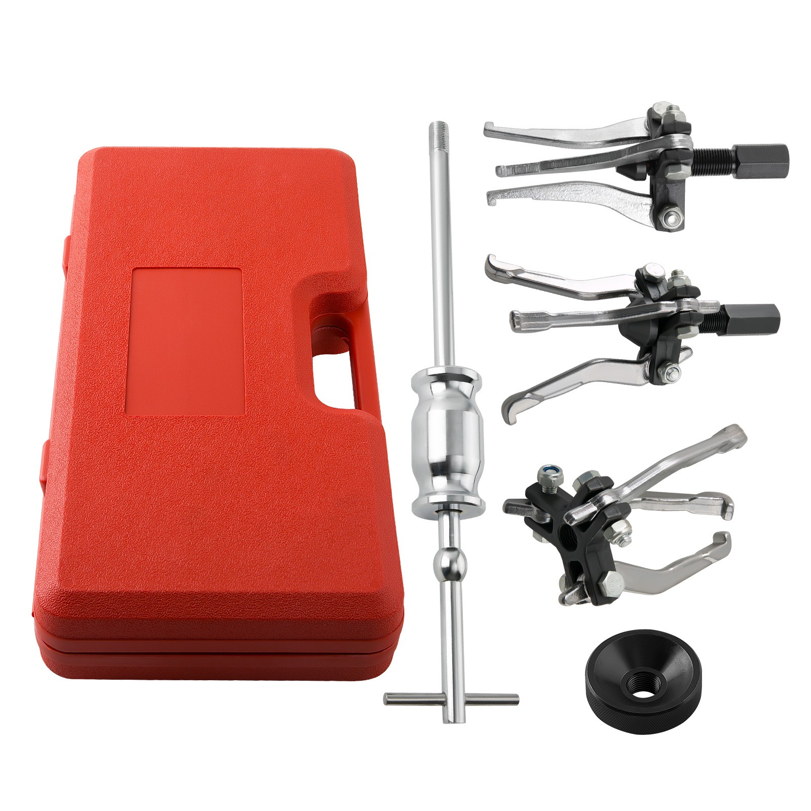 5PC 3 Jaw Gear Bearing Slide Hammer Puller Set w/ Three catches outside New