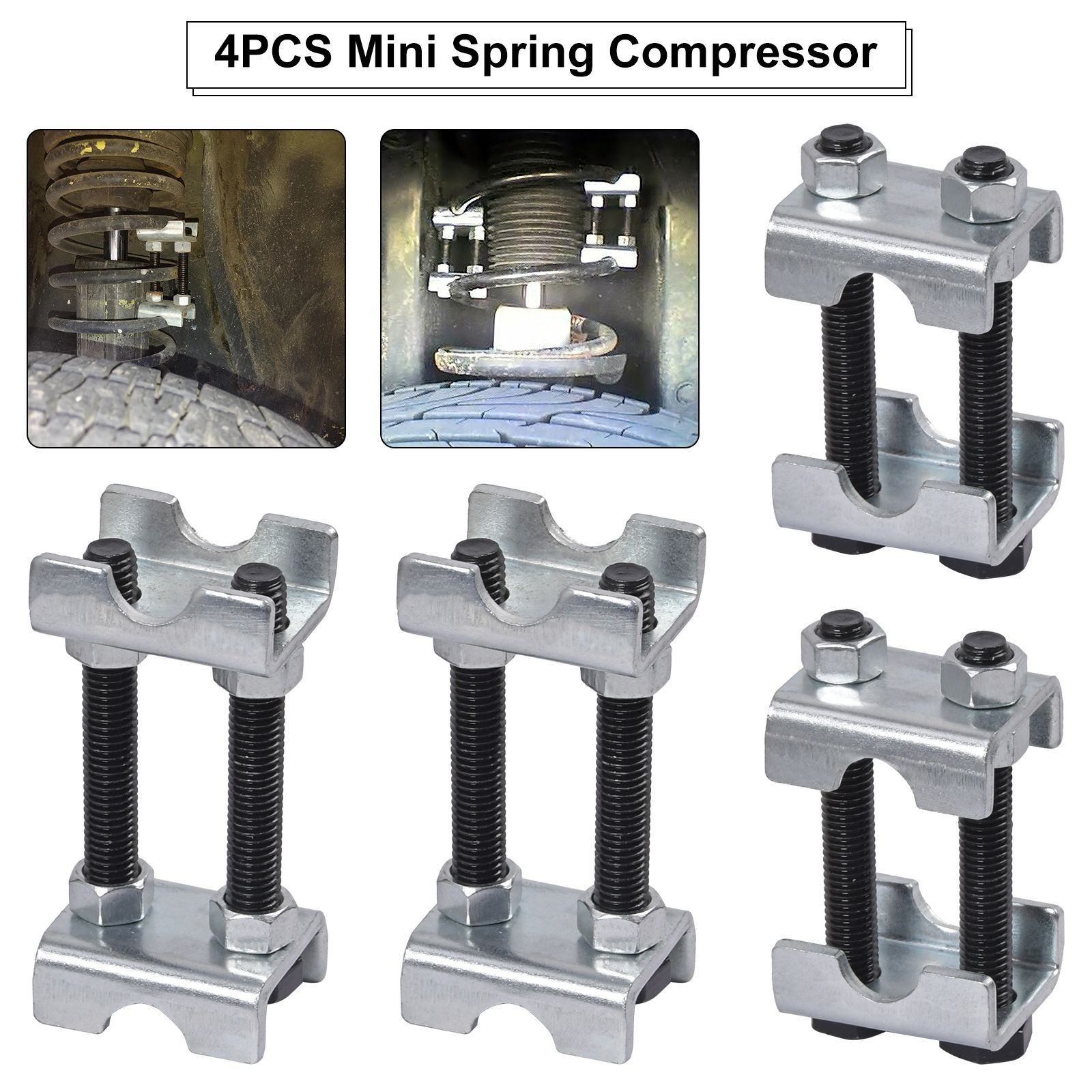 4pcs/Set 2-Way Adjustable Lift Or Lower Spring Spacer Coil Spring Compressor US