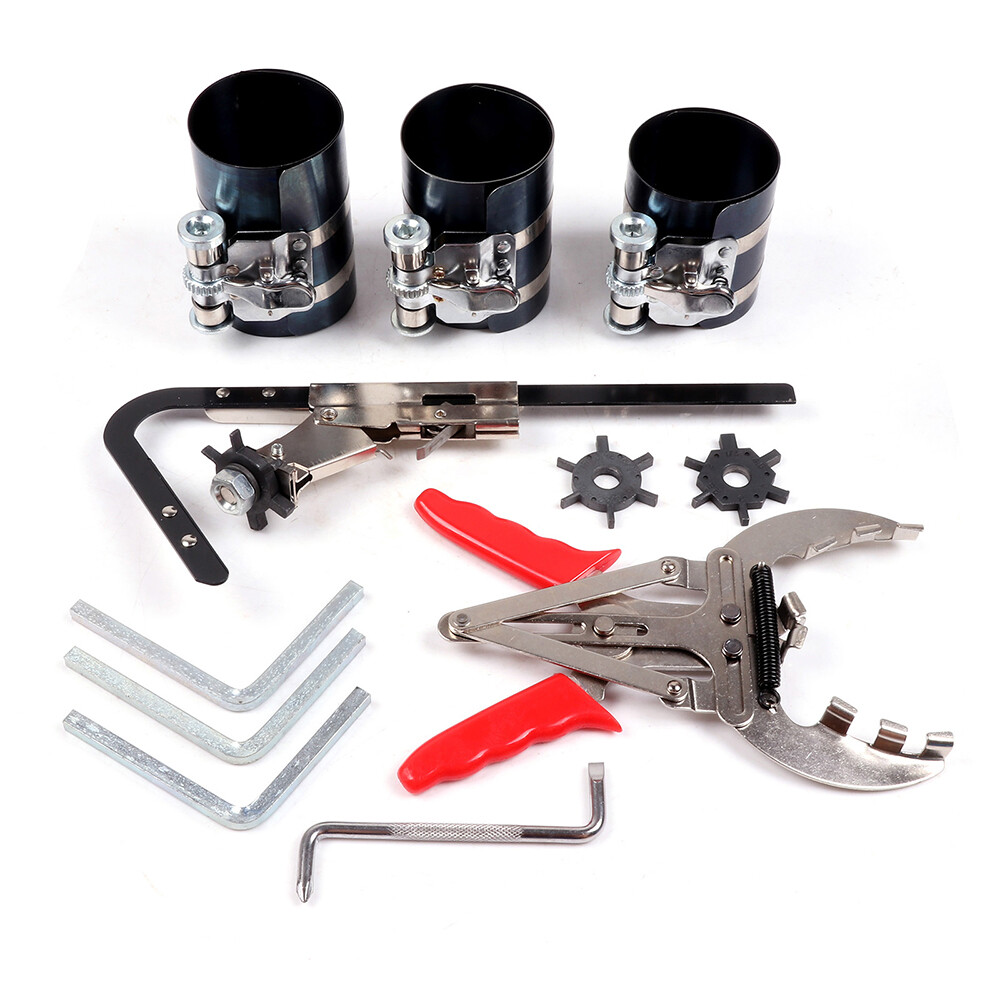 PISTON RING SERVICE TOOL AUTO ENGINE MOTOR CLEANING RING EXPANDER COMPRESSOR KIT