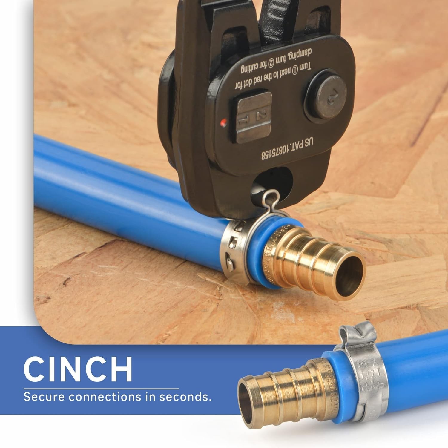 iCRIMP Ratchet PEX Cinch Tool with Removing function for Kit, Blue&red
