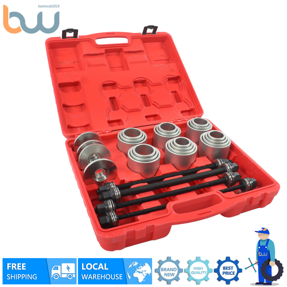 28PCS Pull and Press Sleeve Kit Steel Bush Bearing Removal Installation Tool NEW