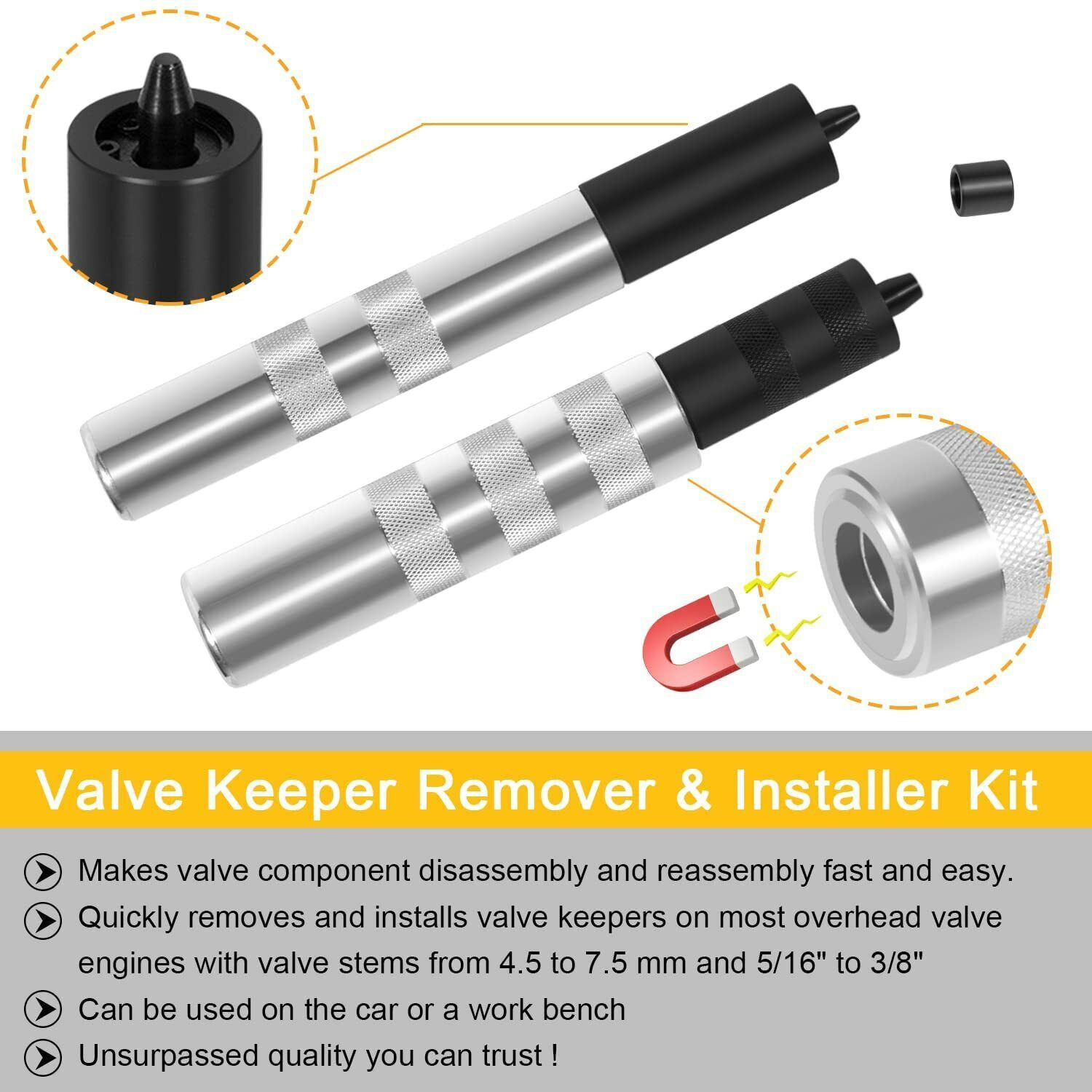 36050 Valve Keeper Installer Remover Tool 4.5-7mm for Toyota 4 Cylinder Chrysler