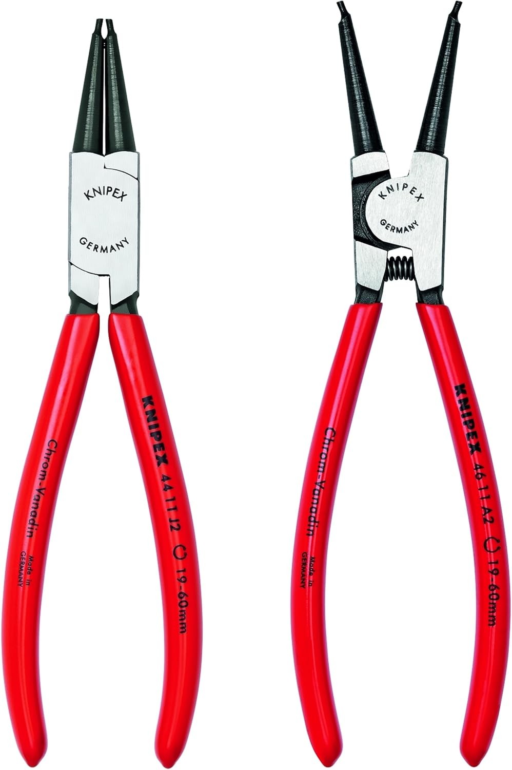 Snap Ring Pliers Set, 2 Pcs, Circlip Pliers Kit with Red Handles – (9K008018US)