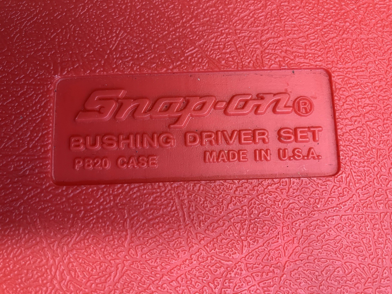 Snap On Tools A157C Heavy Duty Bushing Driver Set w/ PB20 Case, Made In USA