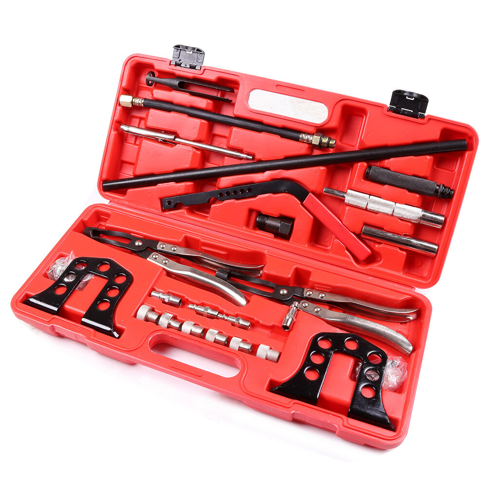 23PCS Valve Spring Compressor Stem Seal Installer Remover OHV OHC Tool Set Steel