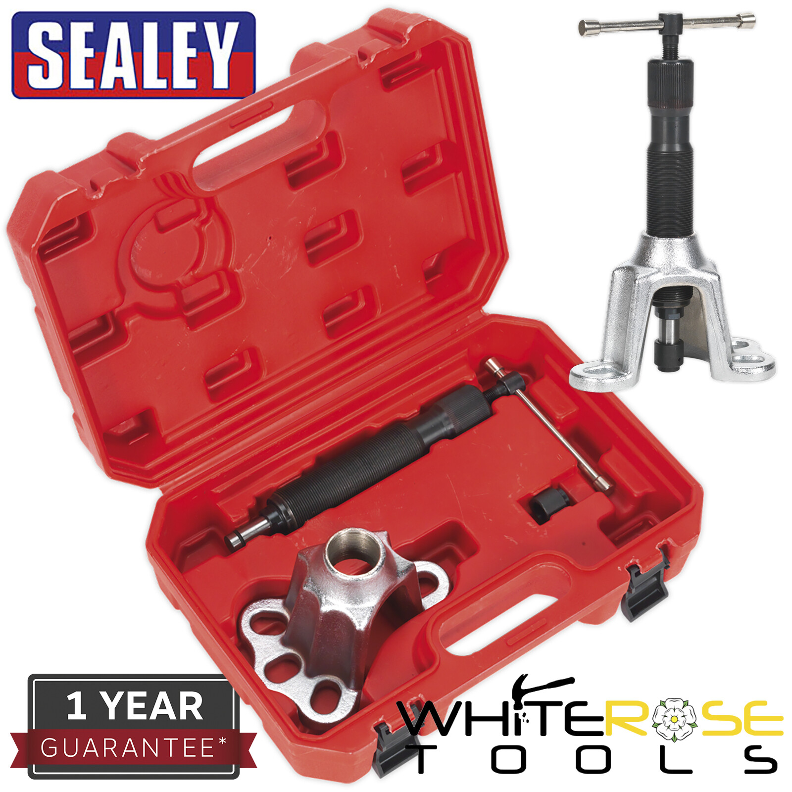 Sealey Hydraulic Hub Puller Set 10 Tonne Ram Drive Shaft for Four Five Stud Hubs