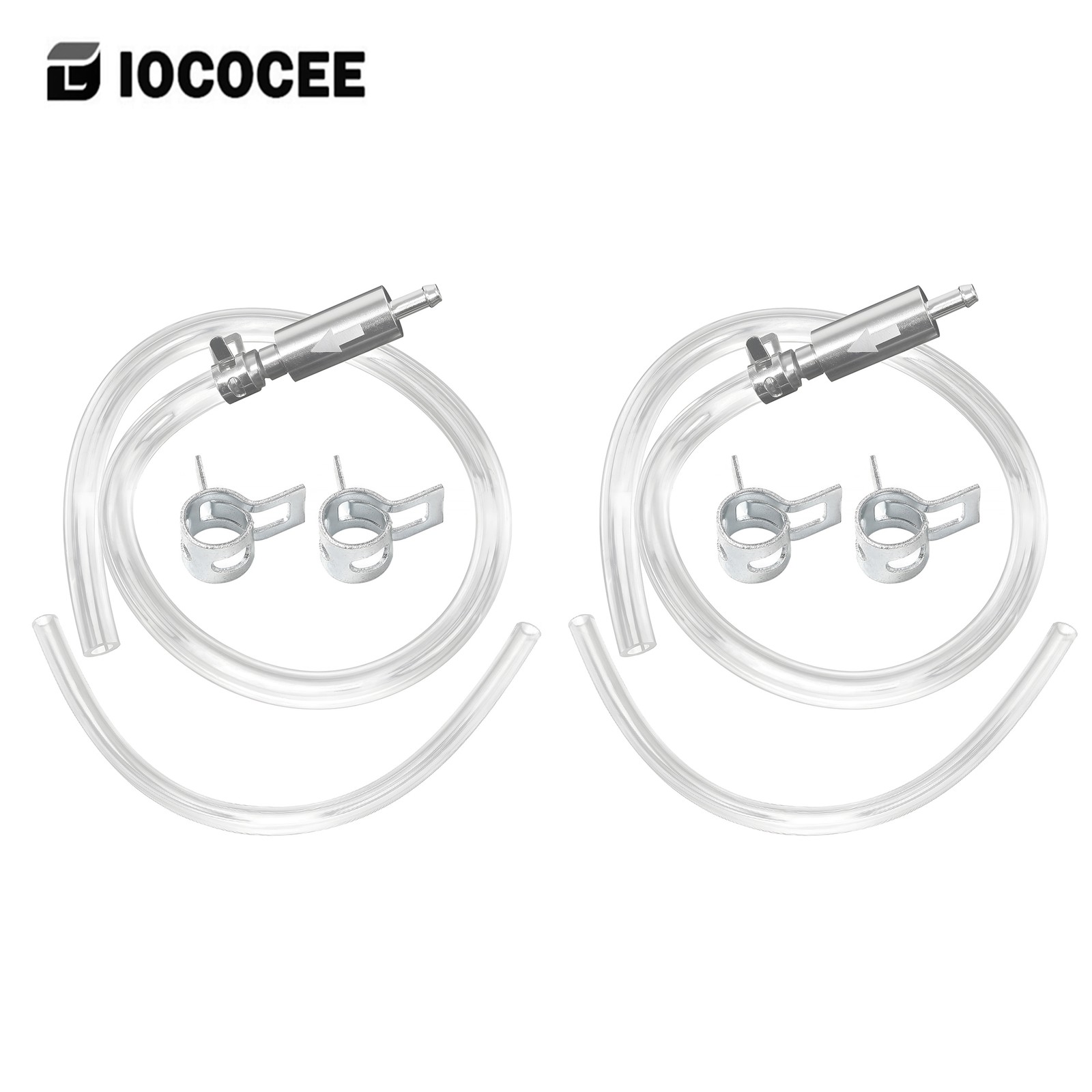 2 SET BRAKE BLEEDER HOSE ONE WAY CHECK VALVE TUBE BLEEDING TOOL KIT SILVER – US