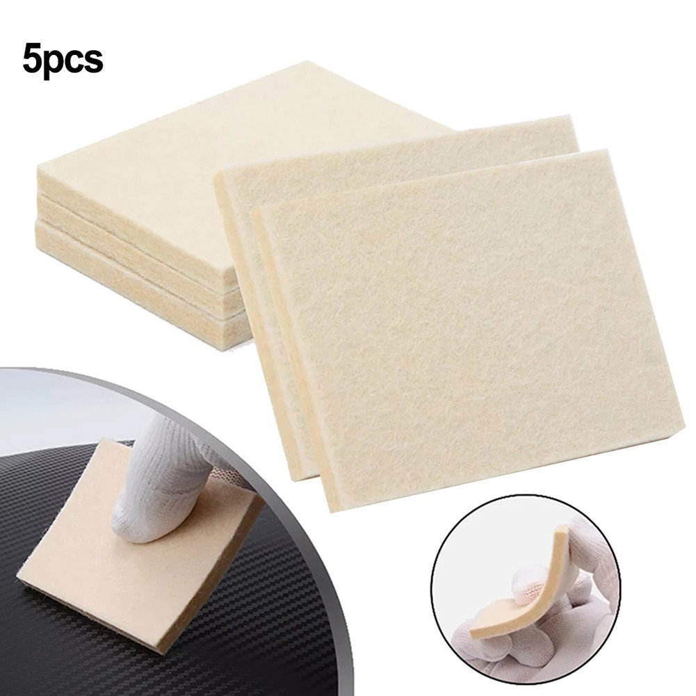 Wool Felt Squeegee Set 5 Pieces for Car Tint Film Vinyl Wrap Screen Protector