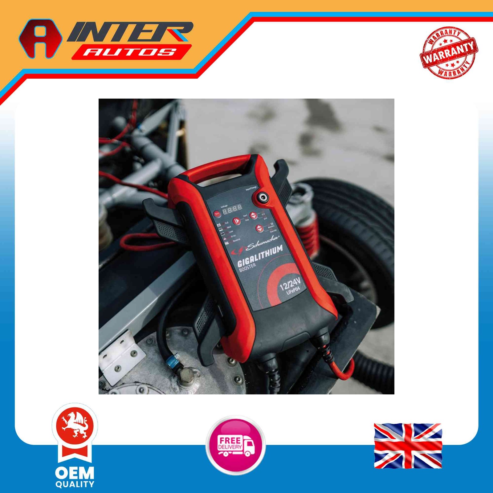 Schumacher® GIGA 12/24V Lithium Booster, 2000/1000CA 13757