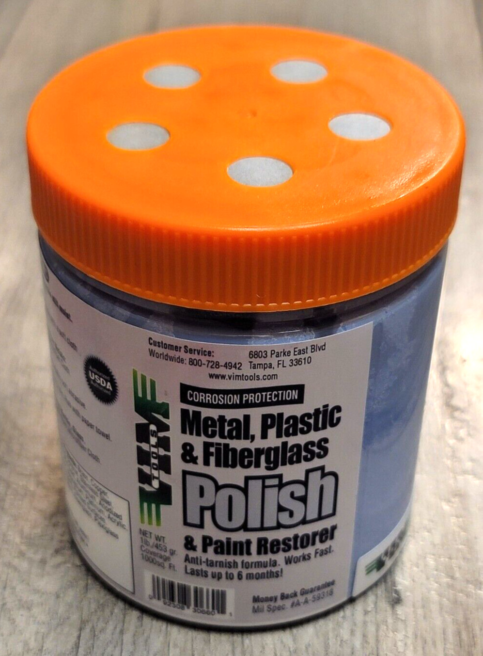 VIM Tools Magnetic Jar w/ Flitz Polish for Metal, Plastic & Fiberglass #MJPP