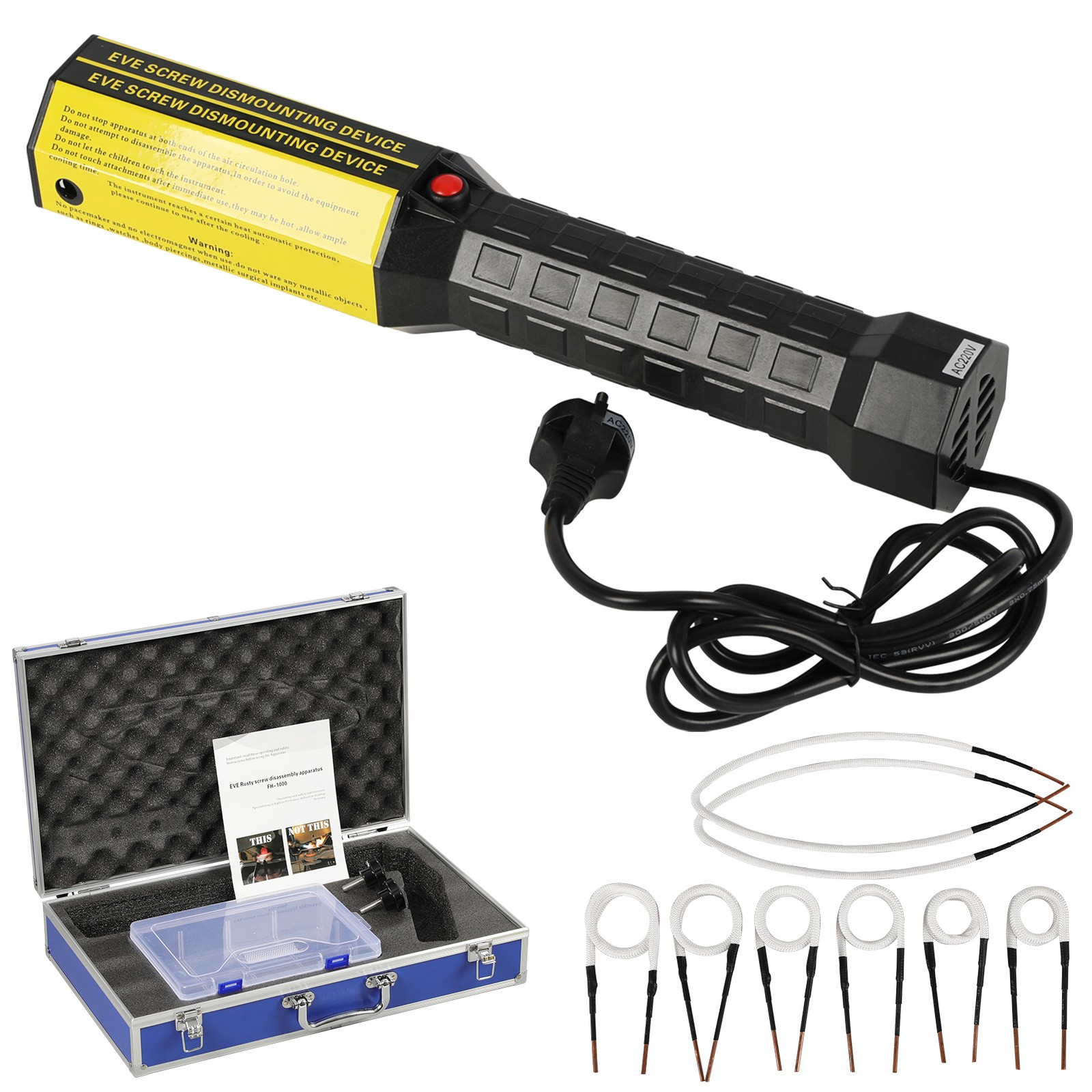 Magnetic Induction Heater Kit with 8 Coils Handheld Bolt Buster