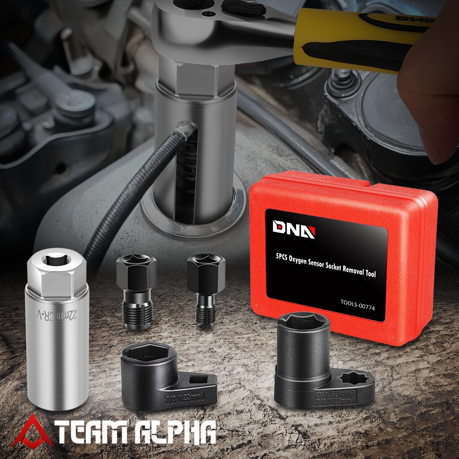 5pcs Oxygen Sensor Socket Thread Chaser Set 3/8″ 1/2″ Repair Installer Tool Kit