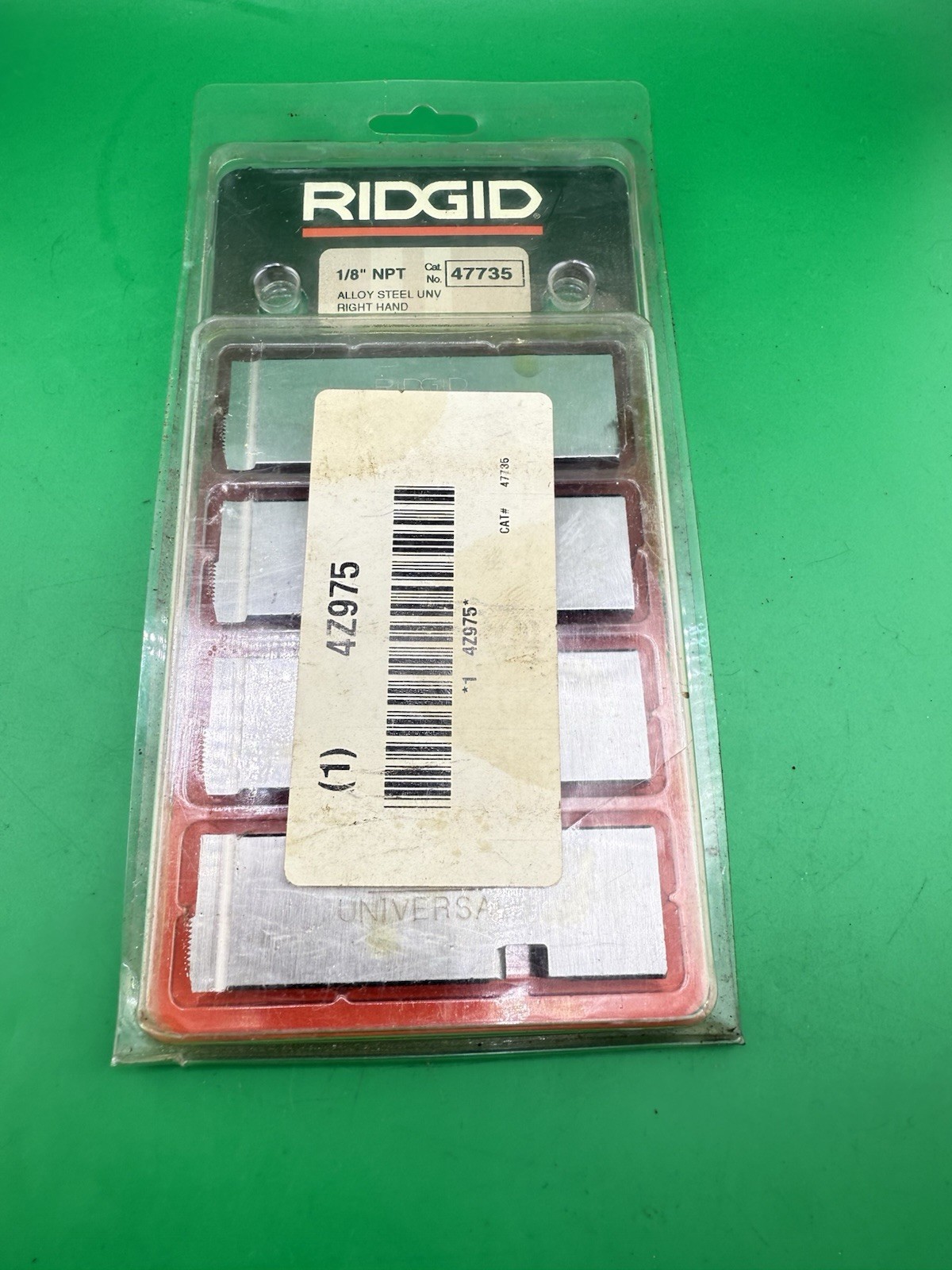 NEW Ridgid 47735 Universal Alloy-Steel Dies RH 1/8″ NPT Excellent Condition