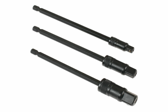 Laser 7779 Impact Quick Locking Socket Adaptor Set 3pc 150mm