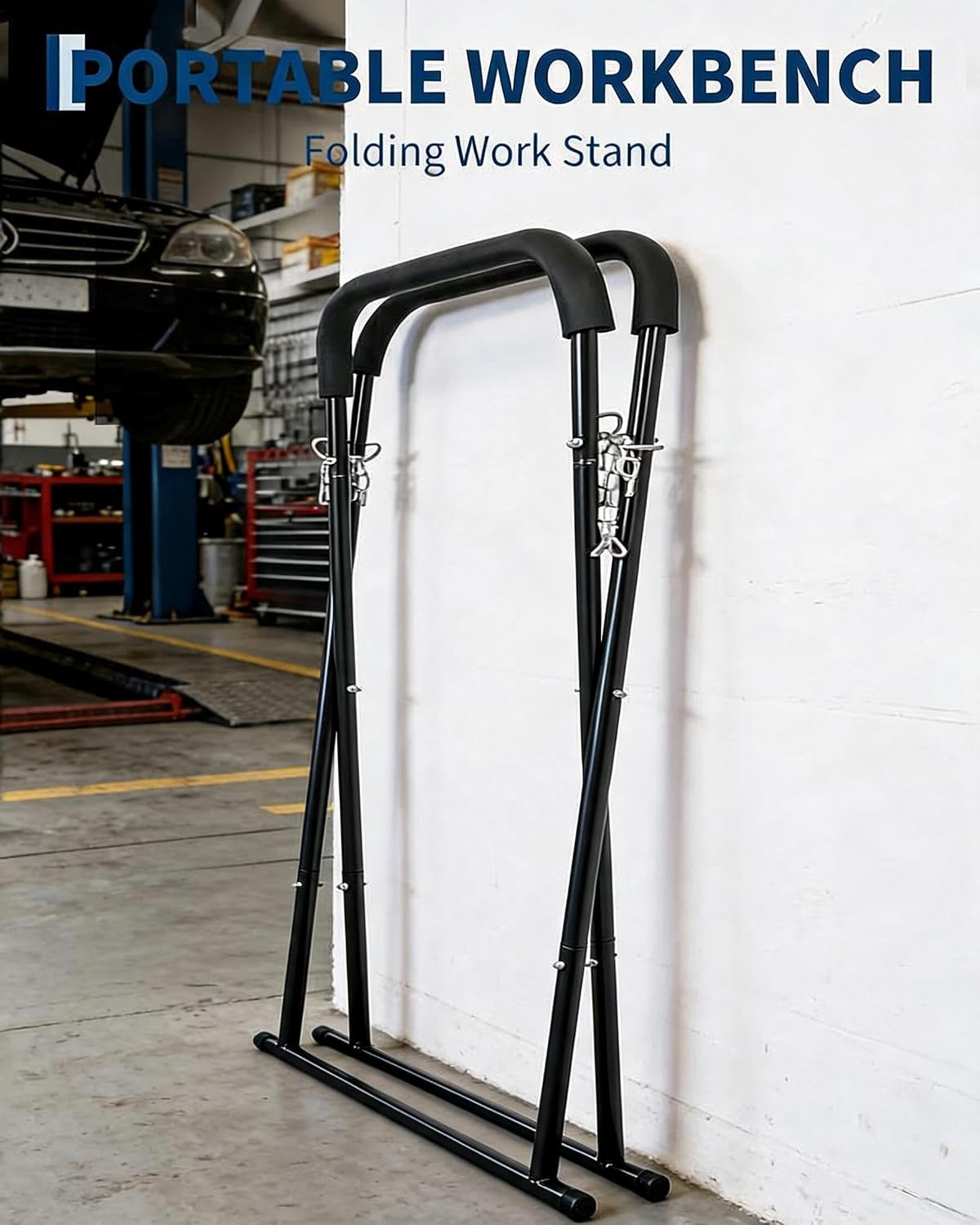 2-Pack Portable Workbench Folding 500 LBS Automotive Fender Bumper Work Stand