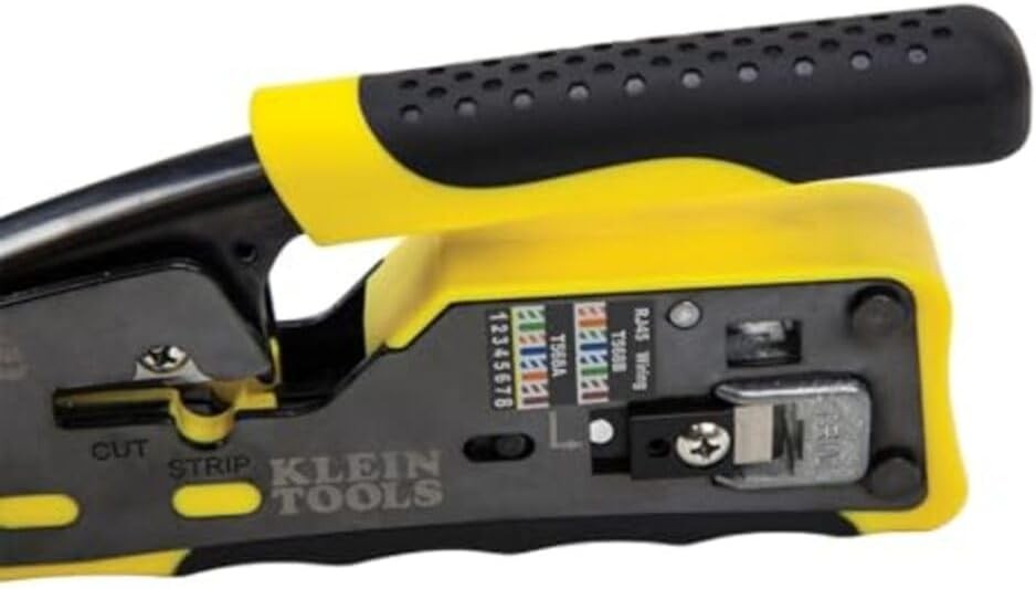 Klein Tools VDV226-110 Ratcheting Modular Data Cable Pack of 1, Yellow/Black