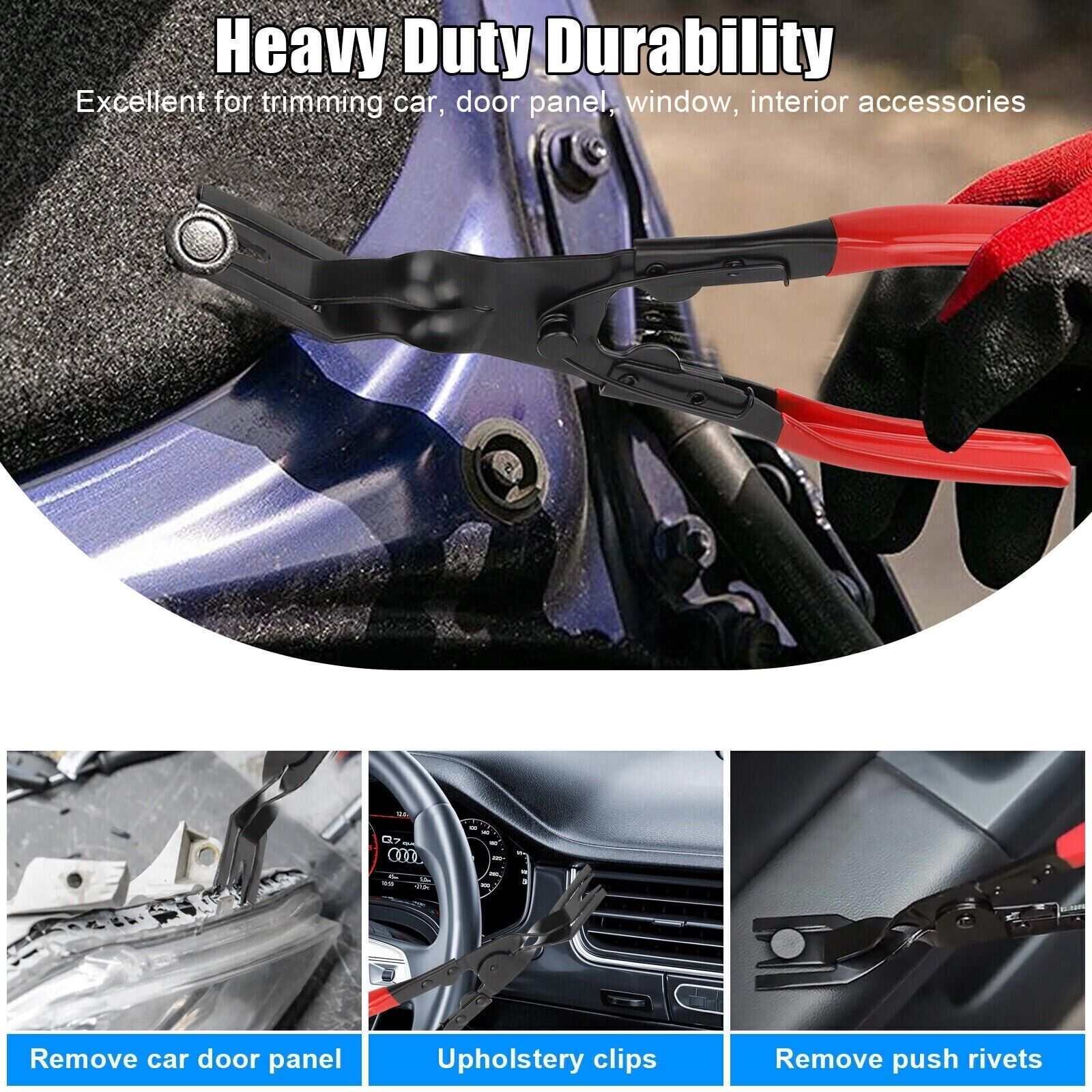 Car Trim Clip Upholstery Removal Pry Tool Door Panel Fastener Pin Pliers Puller