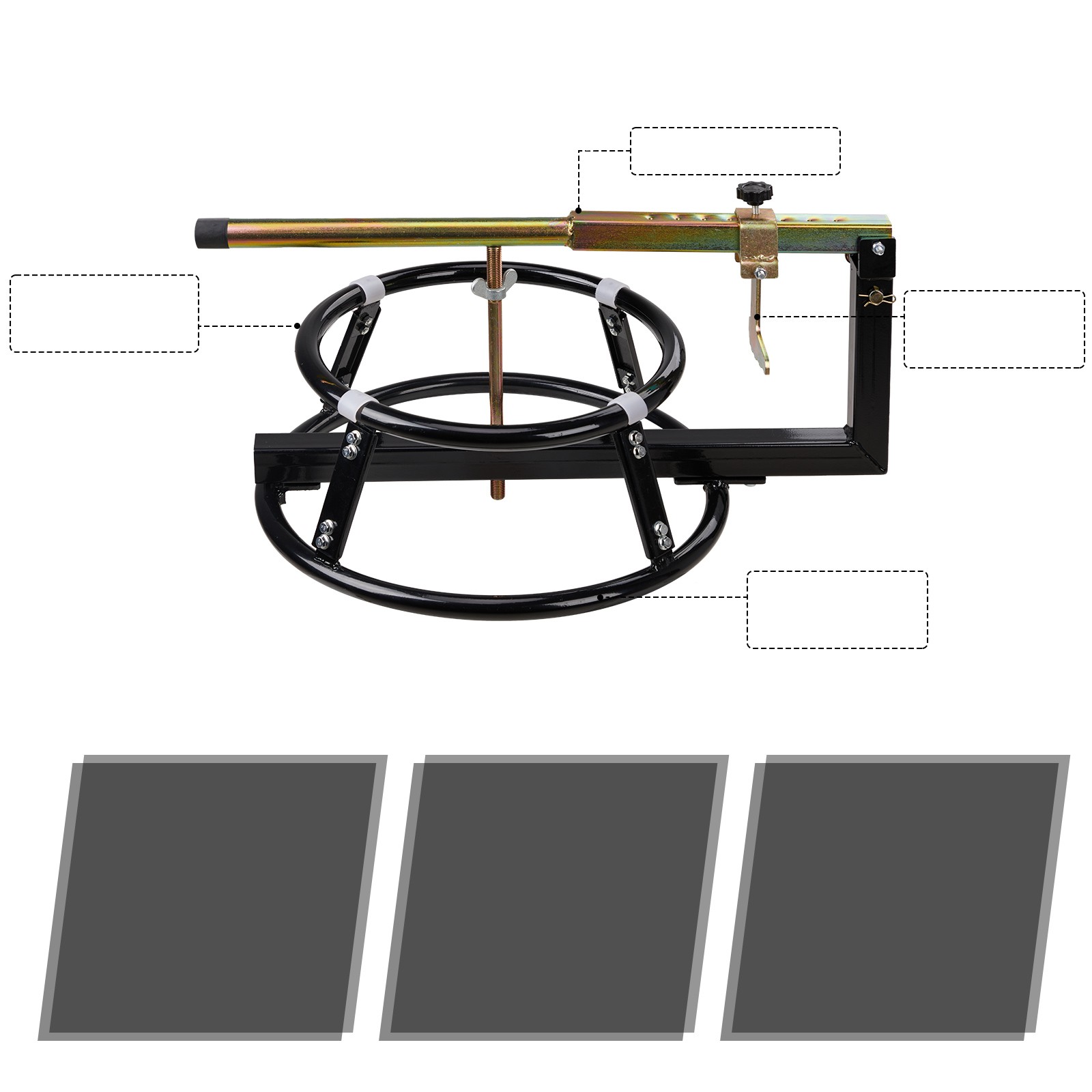 Portable Motorcycle Tire Changing Stand with Bead Breaker for 16in to 21in Tires