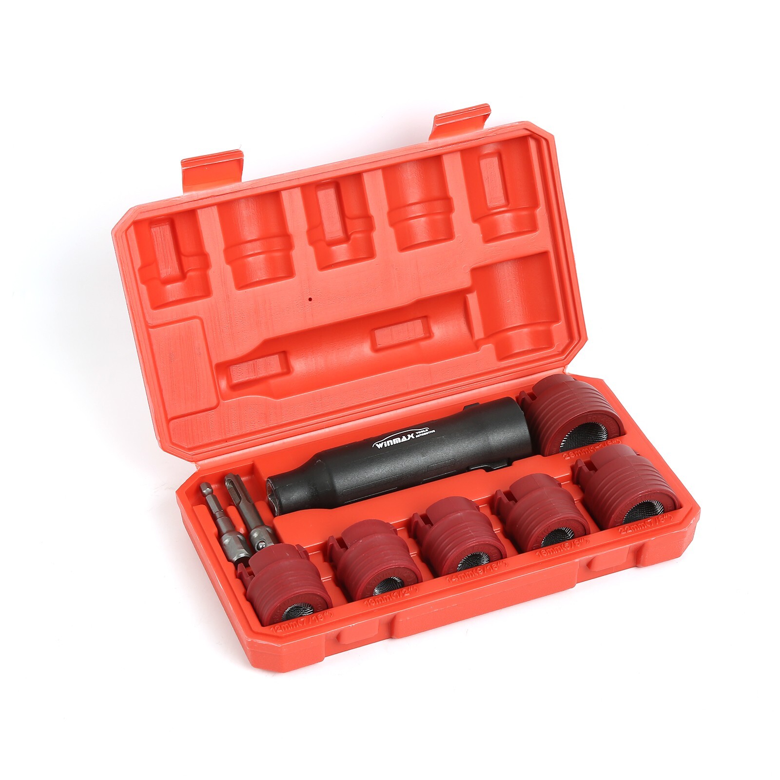 Wheel Stud Cleaner Tool Set to Remove Rust and Debris 1/4″ Hex to 1/2″ Square Dr
