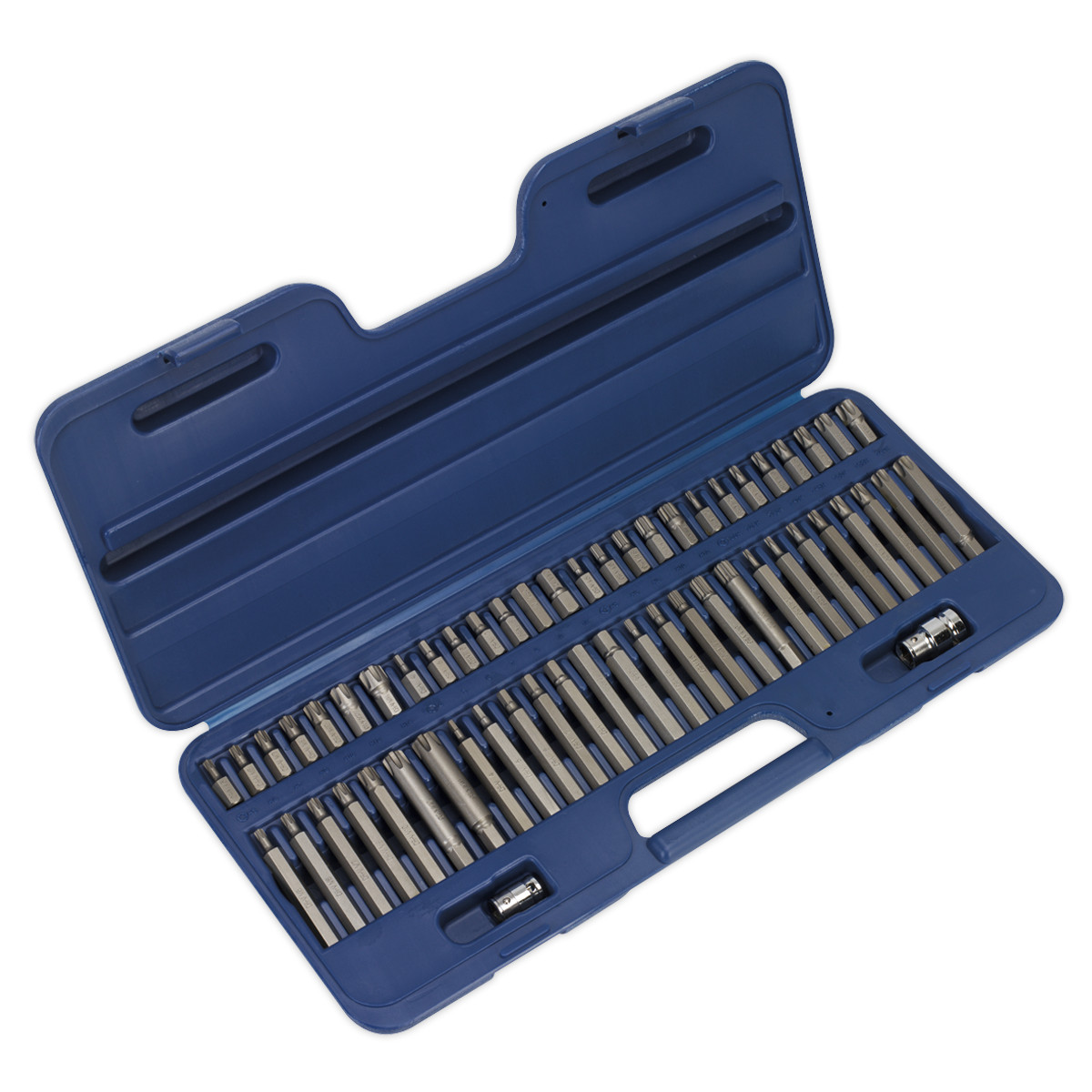 Sealey Ribe Spline Hex Security TRX-Star Bit Set 56pc 3/8″ 1/2″ Drive AK21956