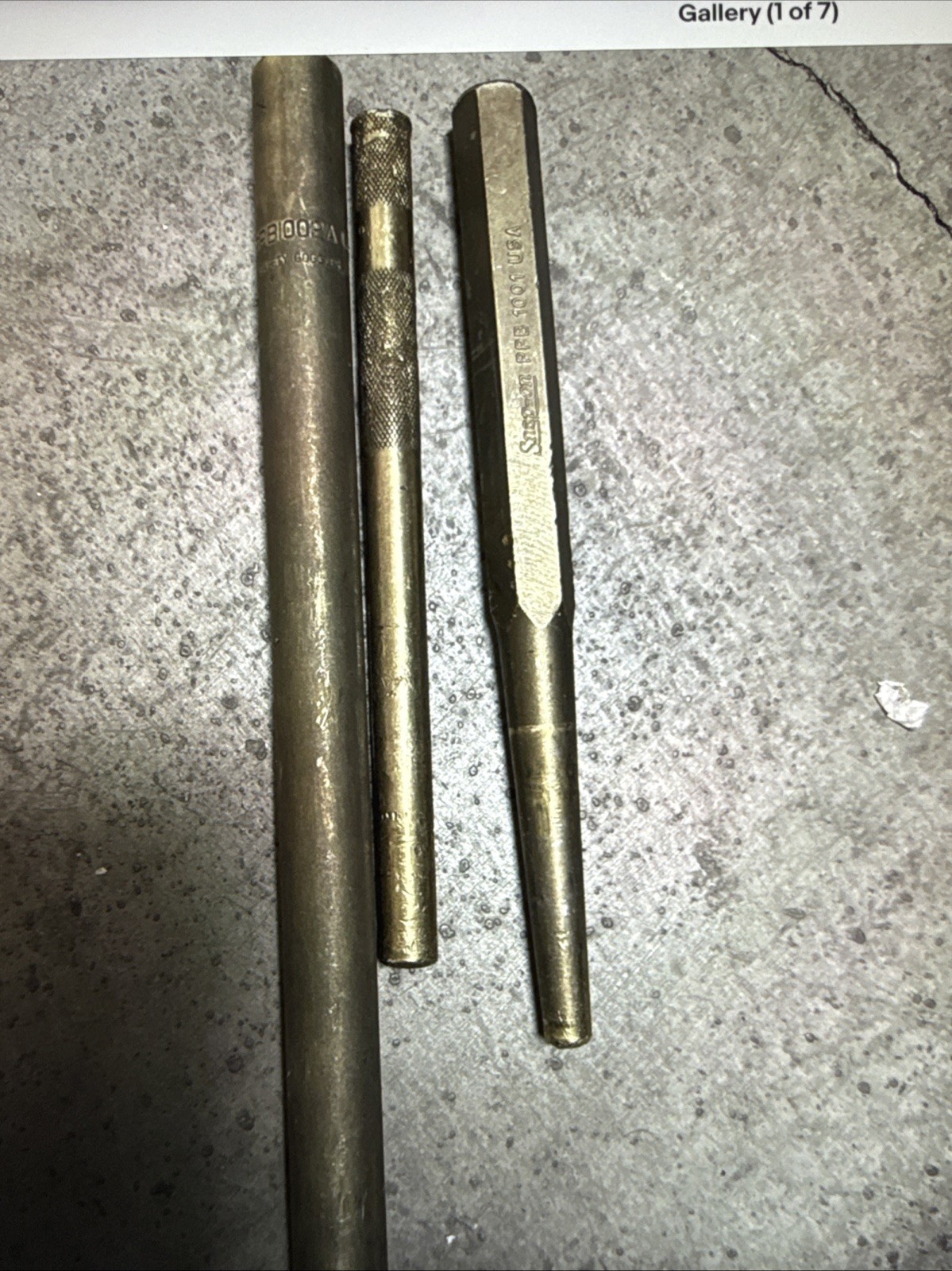 Snap-on Tools Lot USA 3PC BRONZE Punch LOT SET PPB1002A PPB1001 PPB816A