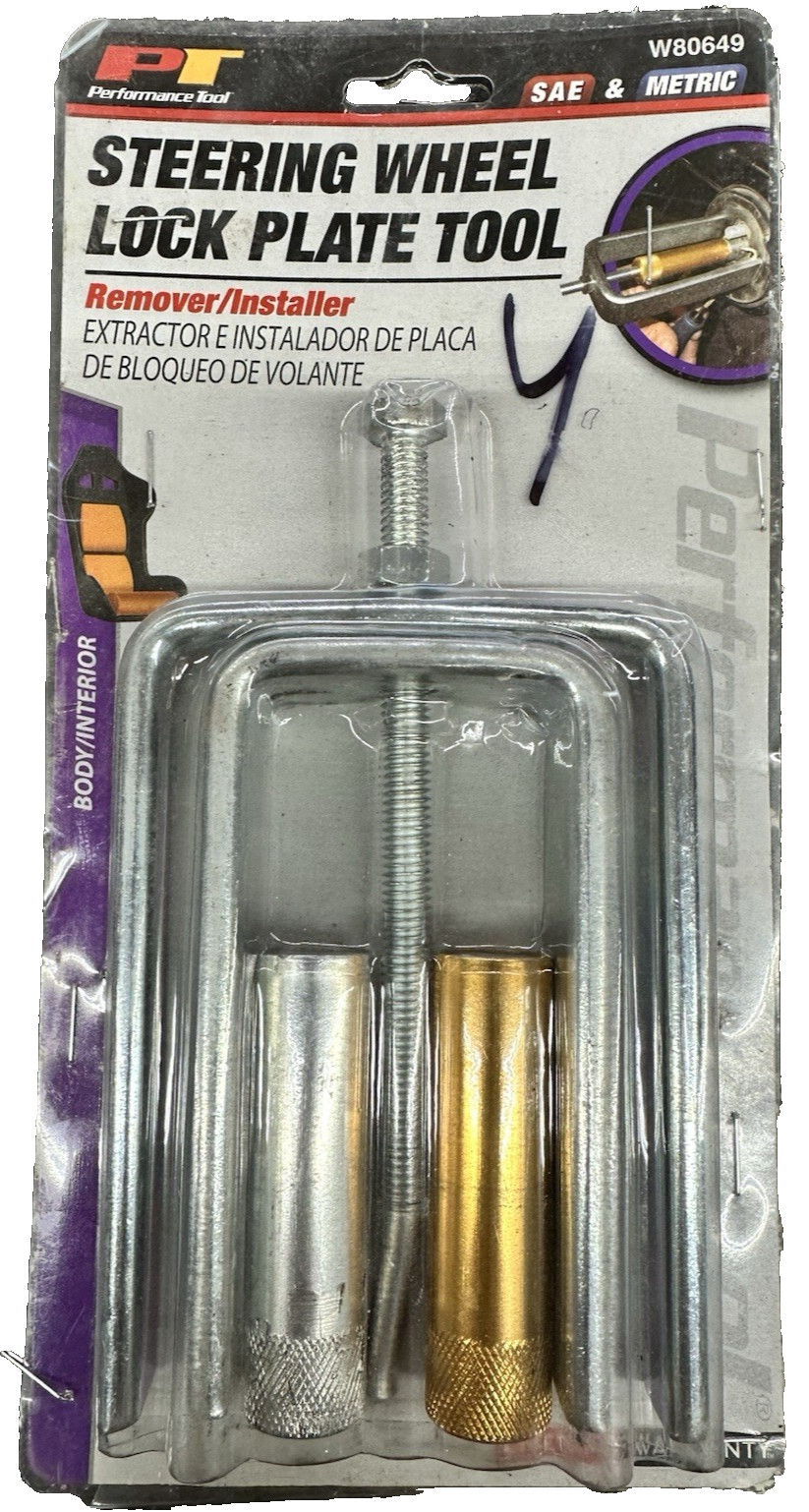 Performance Tool W80649 (C28182) Steering Wheel Lock Plate Tool Remove Install