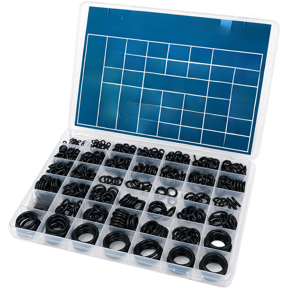 Nitrile O Ring Kit Hydraulic Hose Seals Oil Resistant Material Burr Free Edges