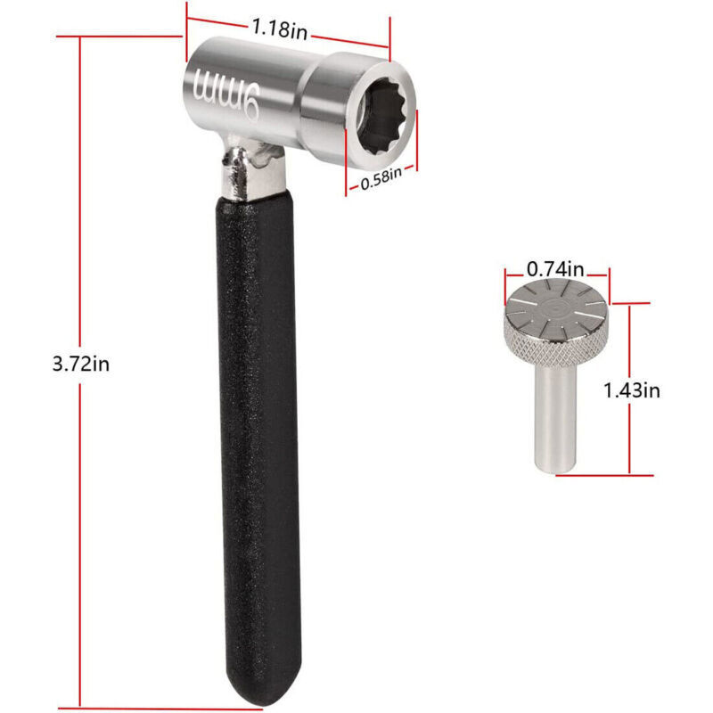Valve Tappet Adjusting Tool Square Adjuster 3mm/9mm Socket For ATVs Motorcycle