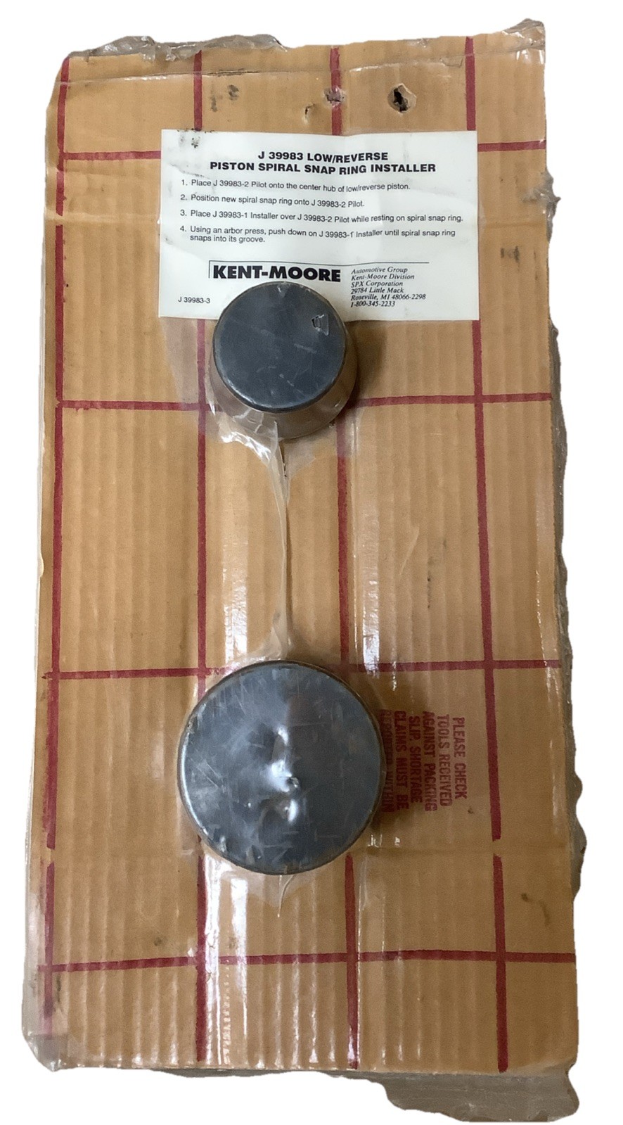 Kent Moore J 39983 Low/Reverse Piston Spiral Snap Ring Installer – Black