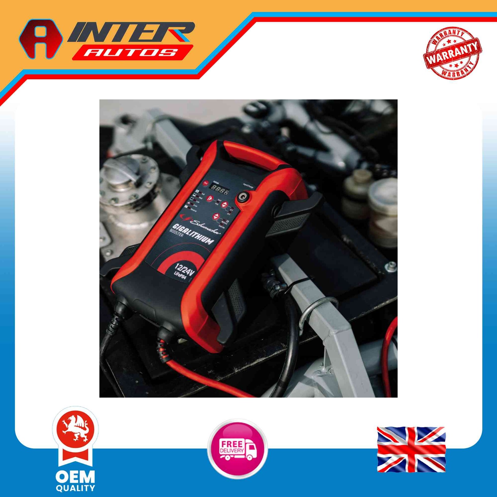 Schumacher® GIGA 12/24V Lithium Booster, 2000/1000CA 13757