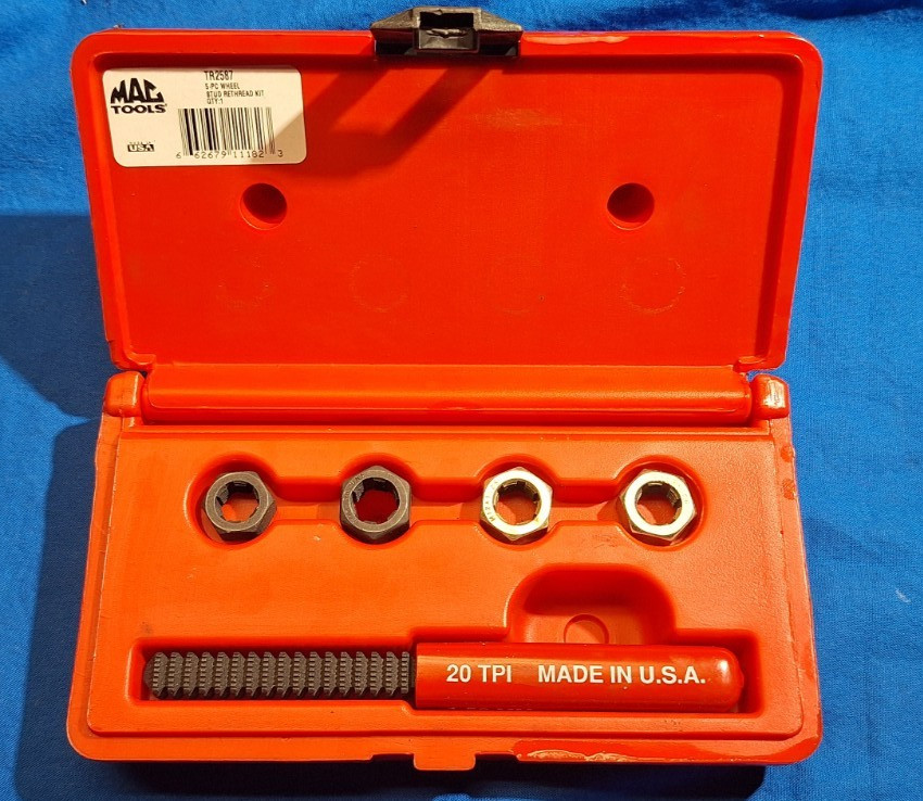 Mac Tools TR2587 5 piece wheel stud rethread set Metric and SAE USA