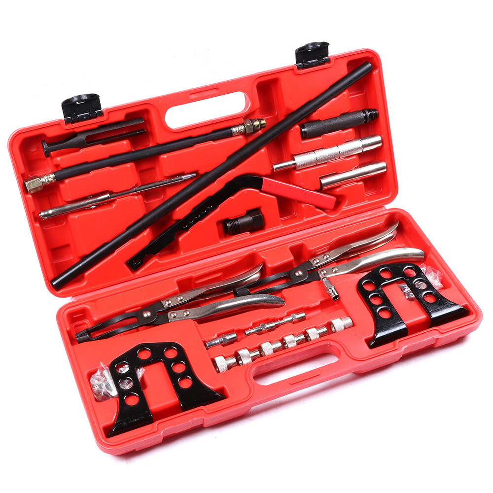 23PCS Valve Spring Compressor Stem Seal Installer Remover OHV OHC Tool Set Steel