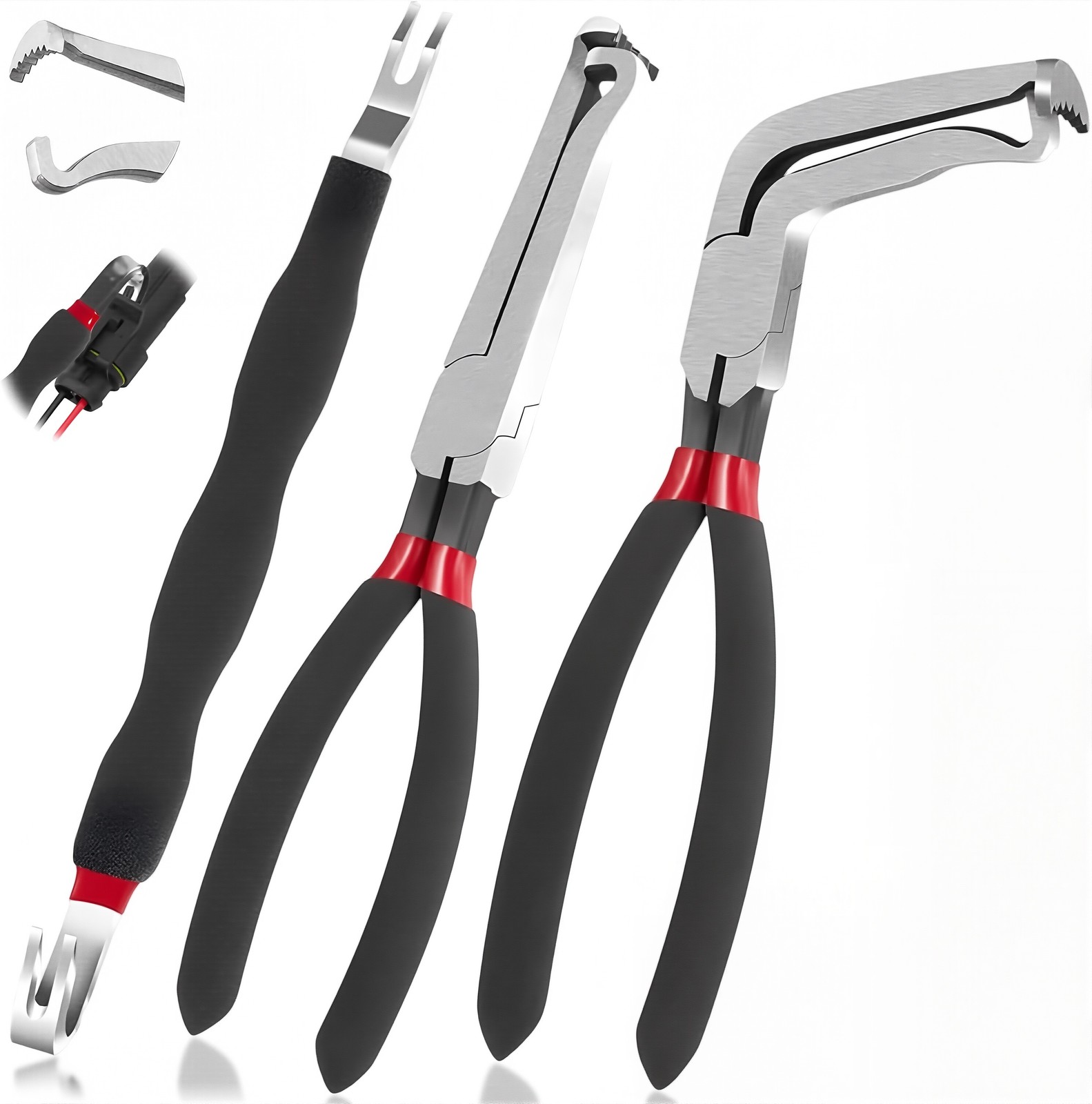 3Pcs 60° Connector Separator Tool Electrical Disconnect Pliers 37960 37980 13120