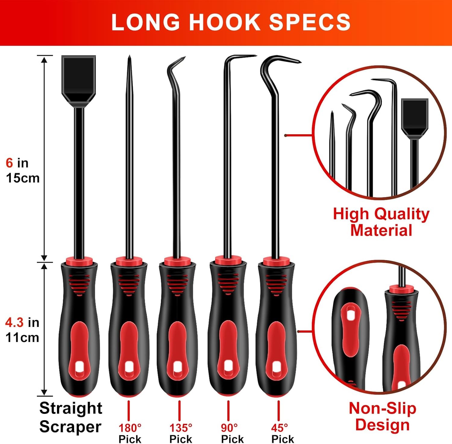 13 Pcs Precision Pick and Hook Tool Set with Clip Removal Plier Rivets Puller