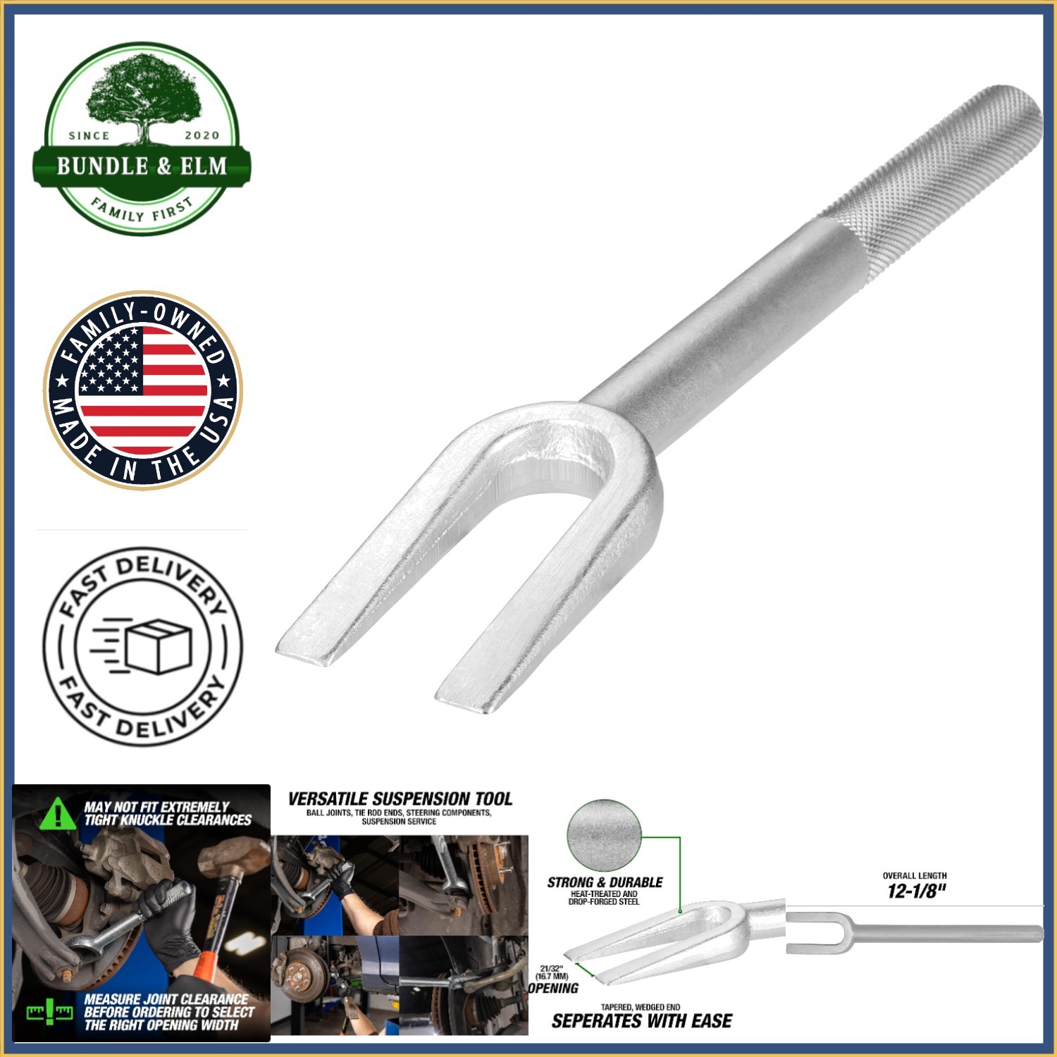 Precision Ball Joint Separator with Tapered Design for Smooth Component Removal
