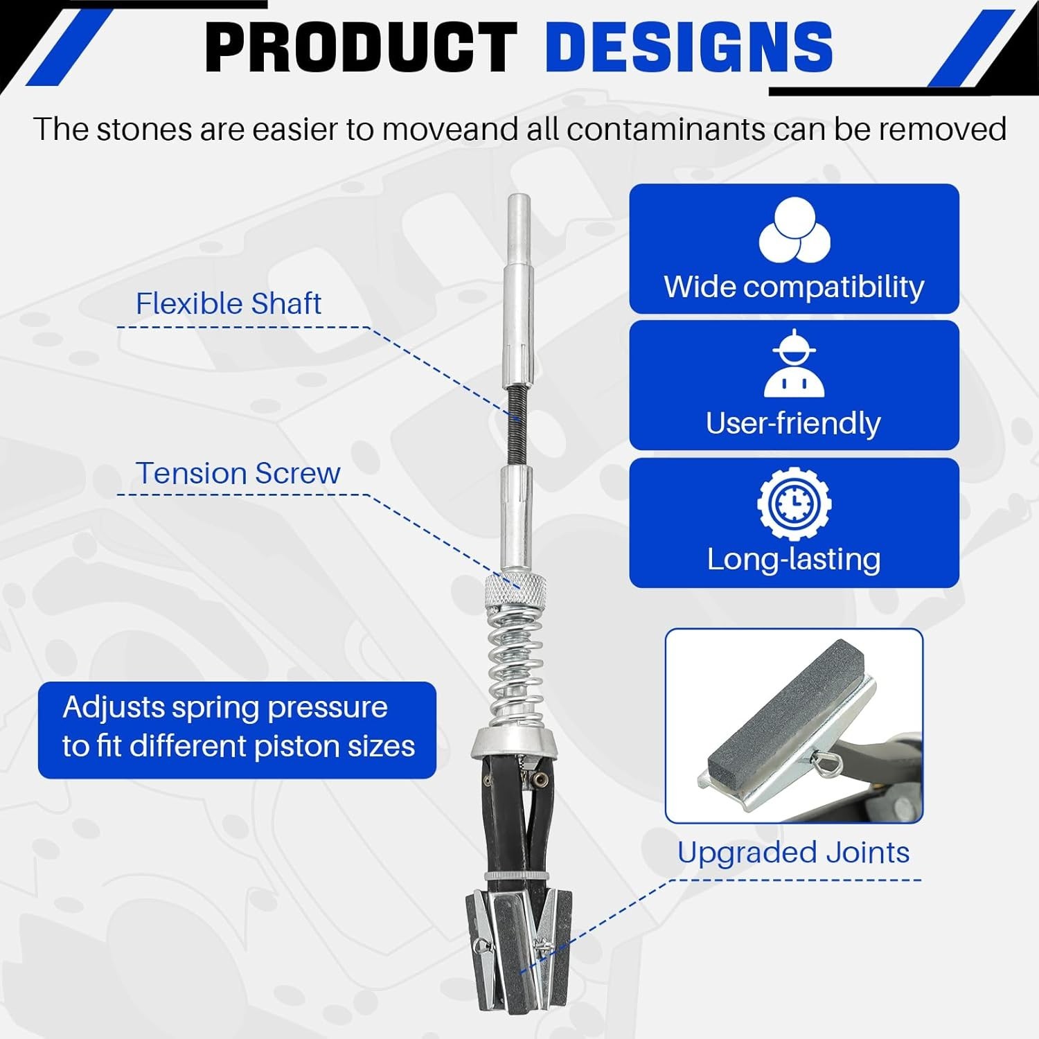 Engine Brake Cylinder Hone Tool with 220 Grit for Efficient Restoration